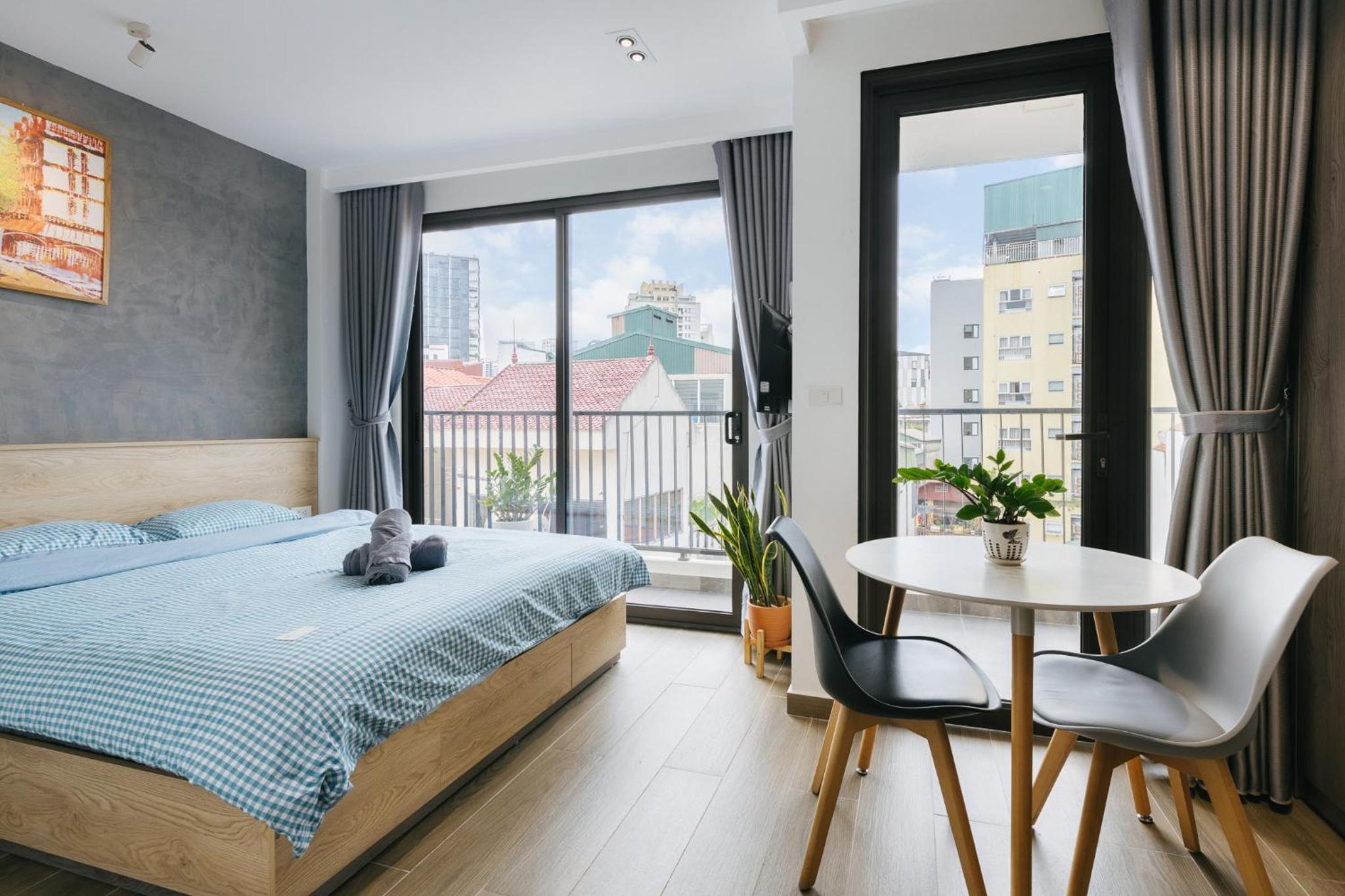 Studio with Balcony