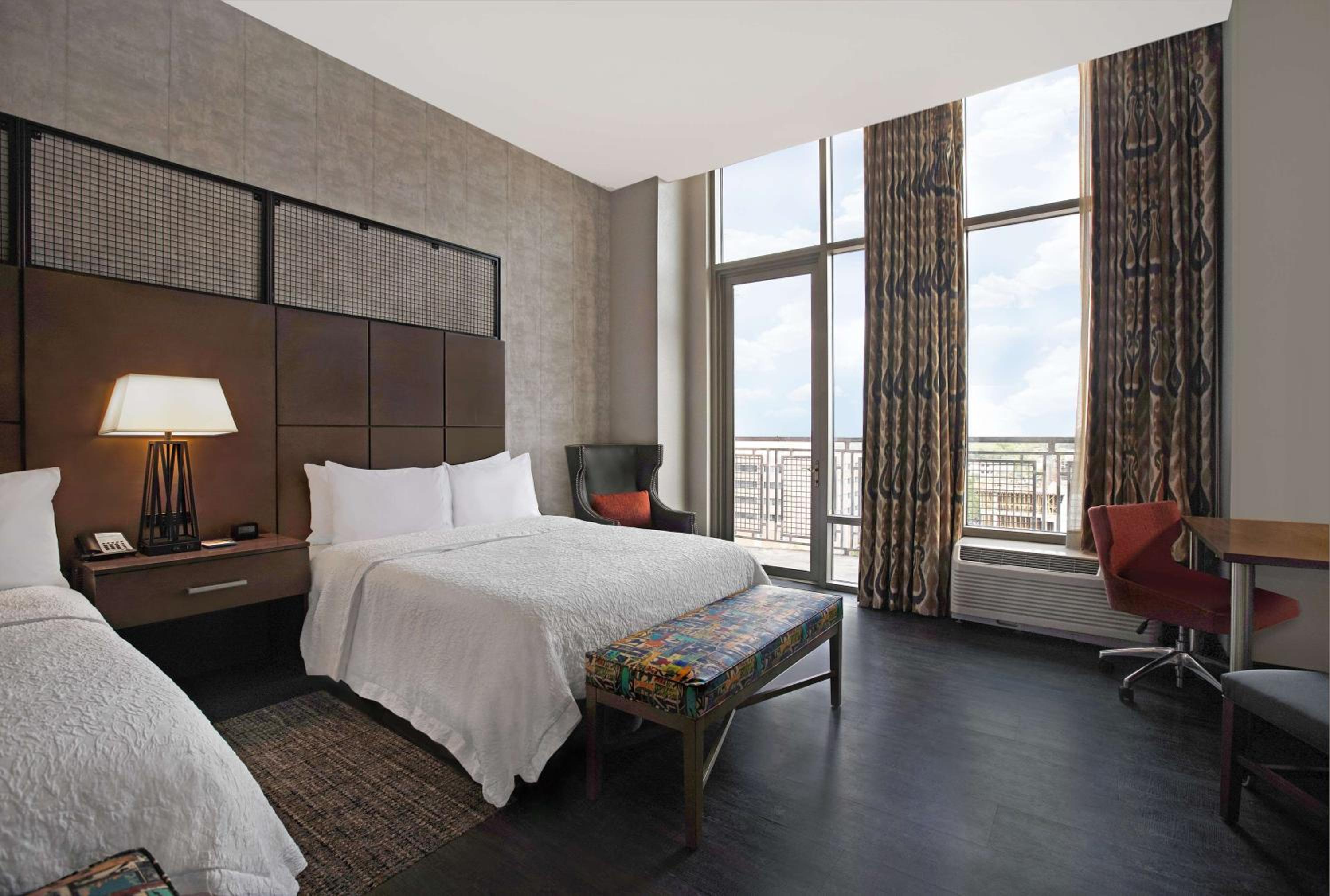 Queen Room with Two Queen Beds with Balcony and Bath Tub - Hearing Accessible/Non-Smoking