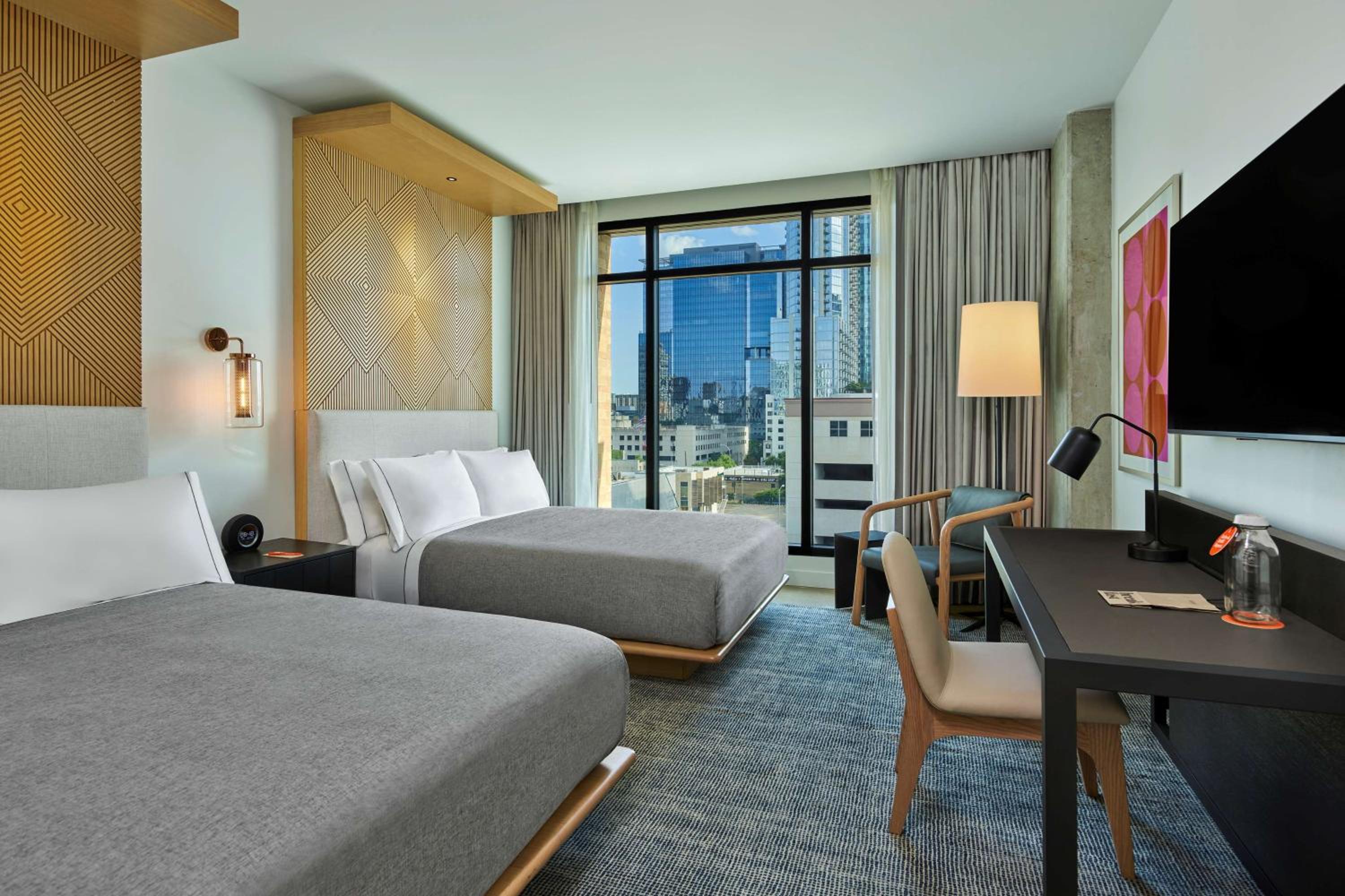 Queen Room with Two Queen Beds - Hearing Access at Canopy By Hilton Austin Downtown in Austin