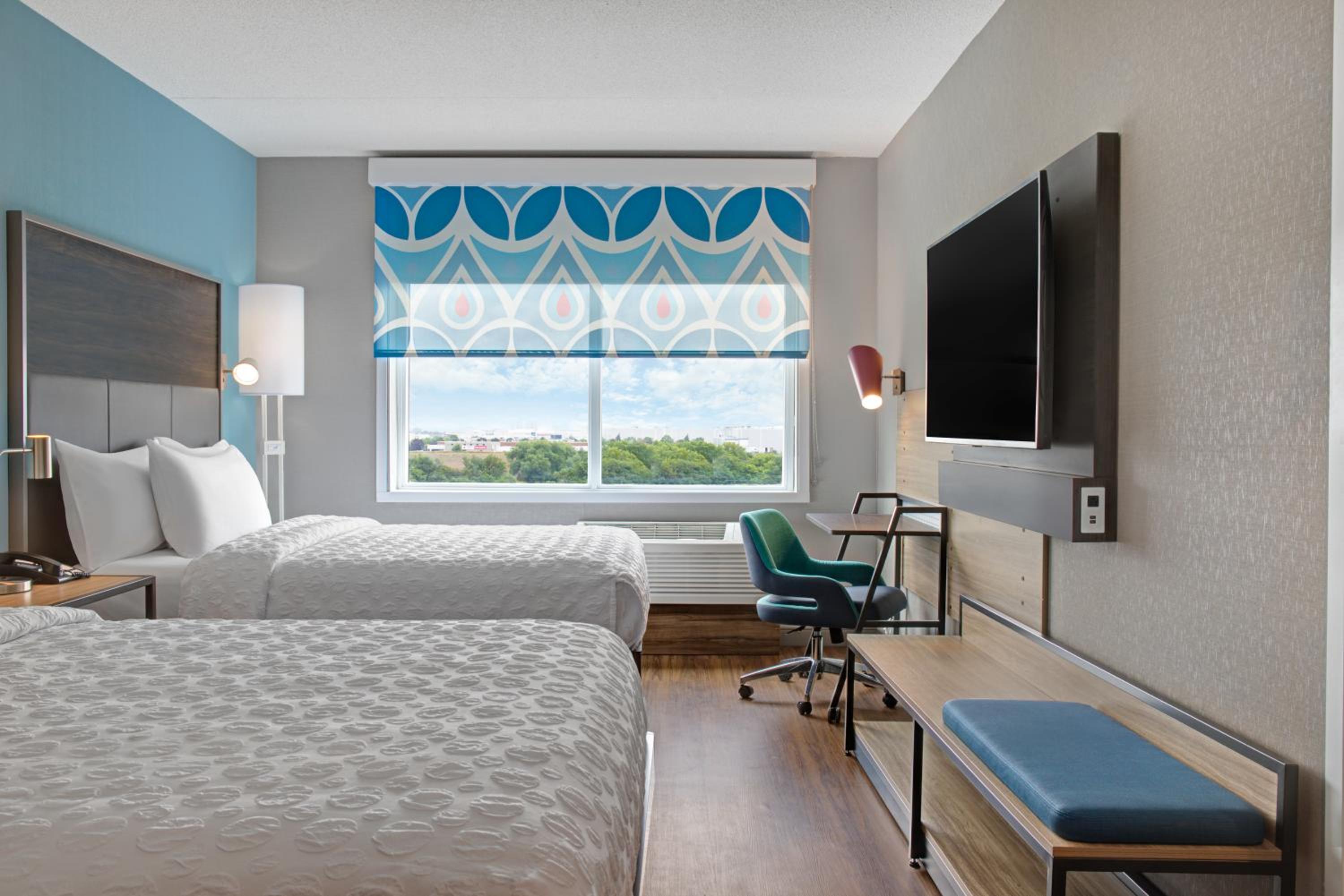 Queen Room with Two Queen Beds and Walk-In Shower