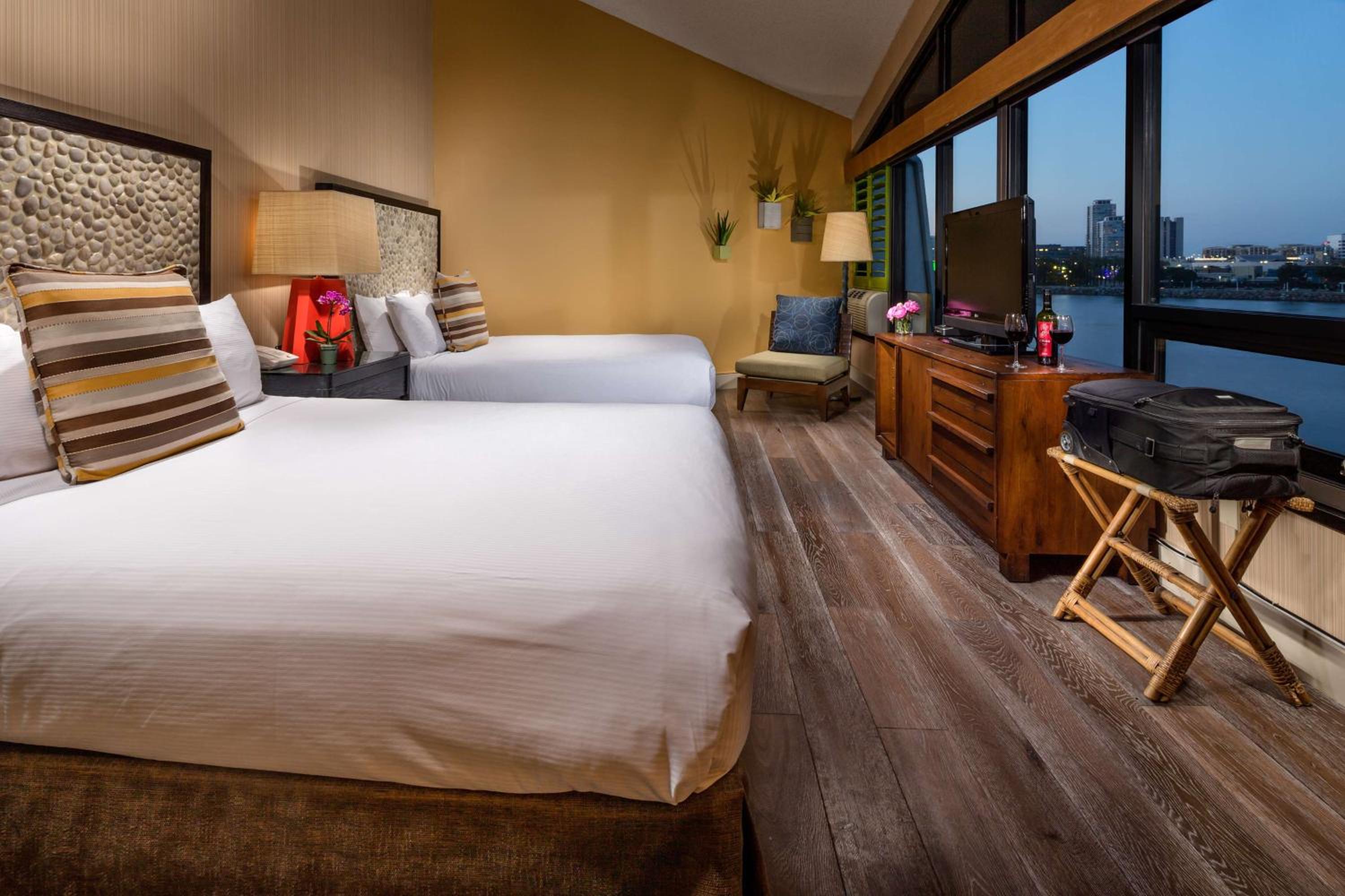 Queen Room with Two Queen Beds and Bay View
