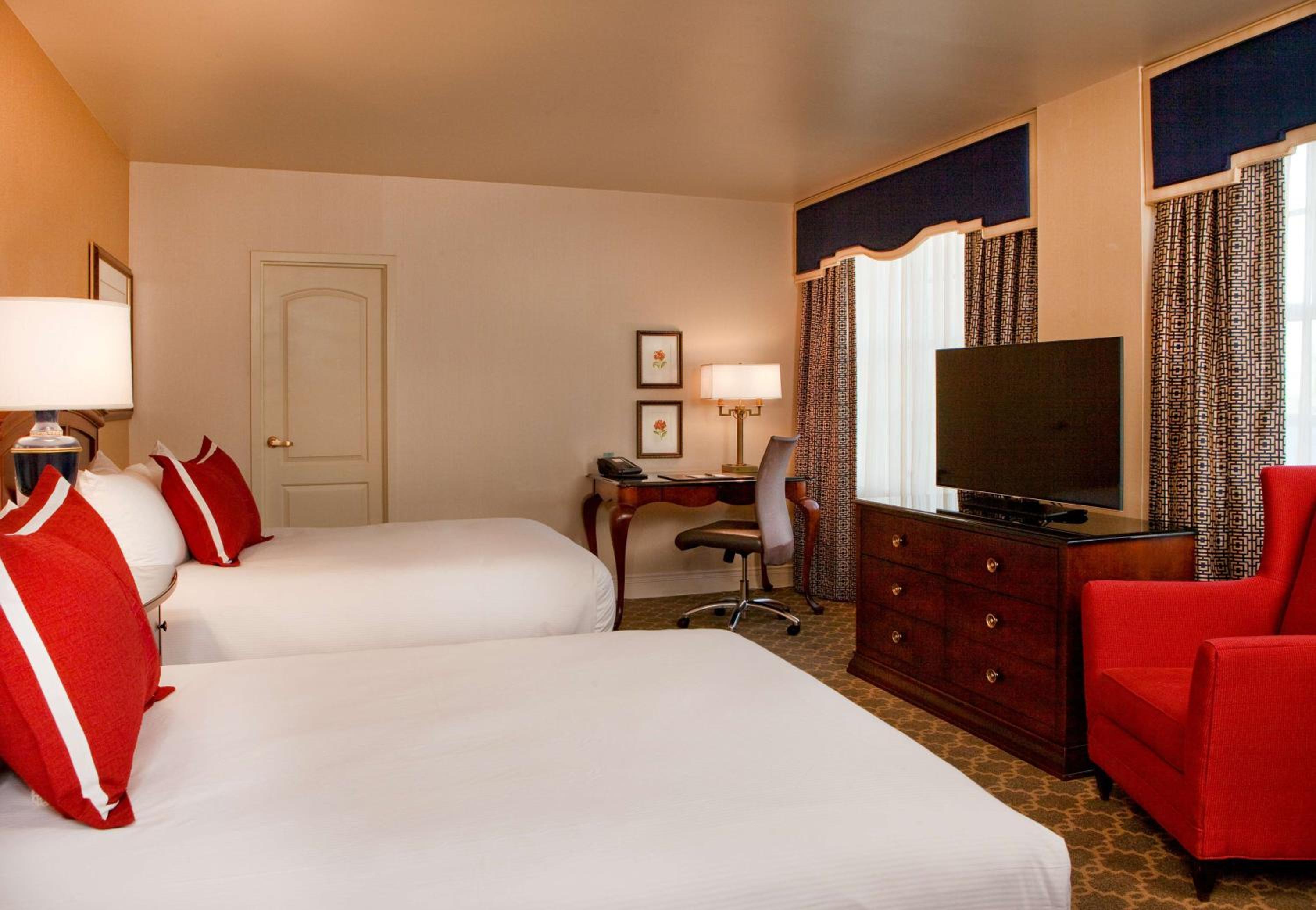 Double Room with Two Double Beds with Roll-In Shower - Mobility Access