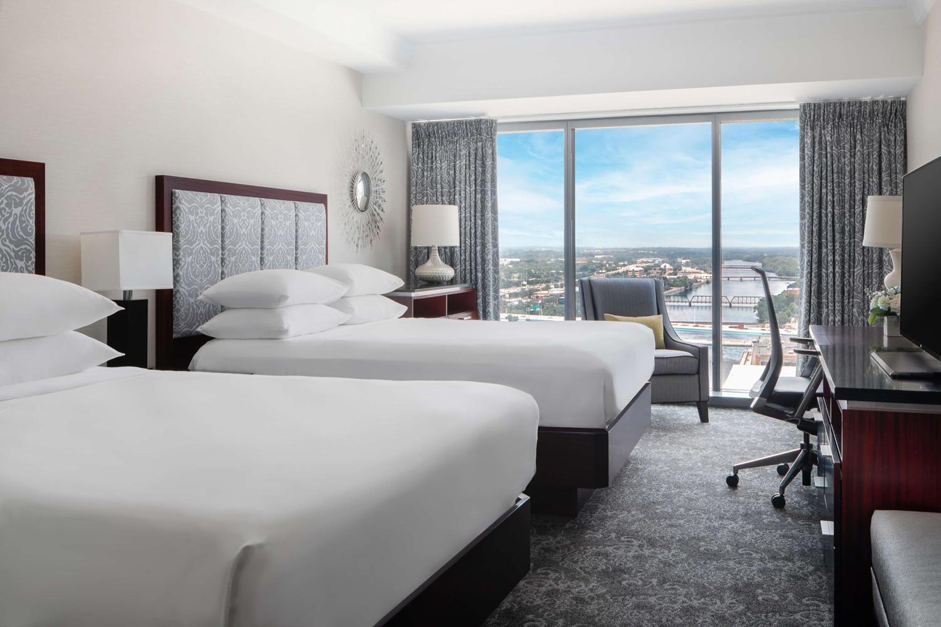 Queen Room with Two Queen Beds with River View at Amway Grand Plaza Hotel, Curio Collection by Hilton in Grand Rapids