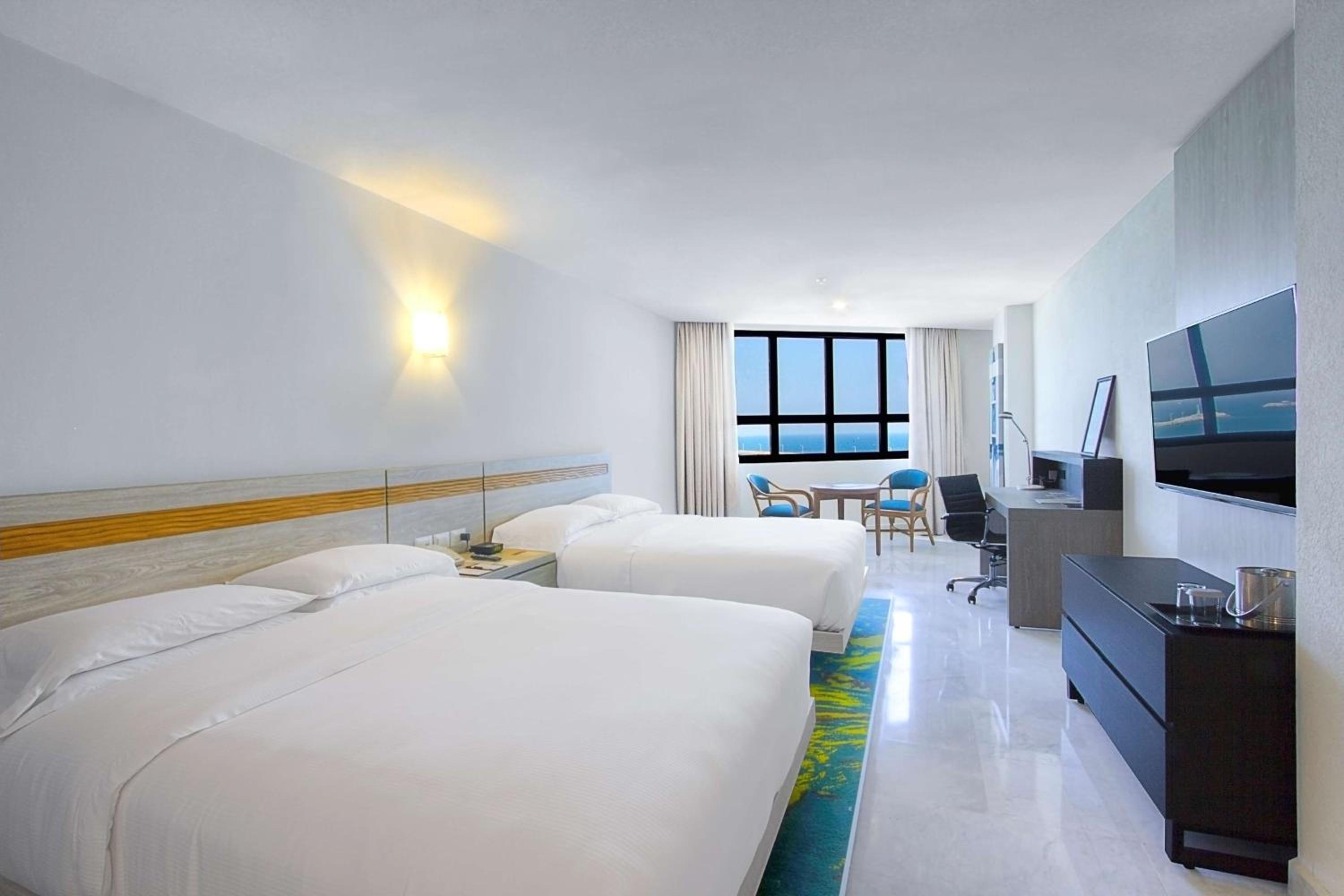 Queen Room with Two Queen Beds and Beach View