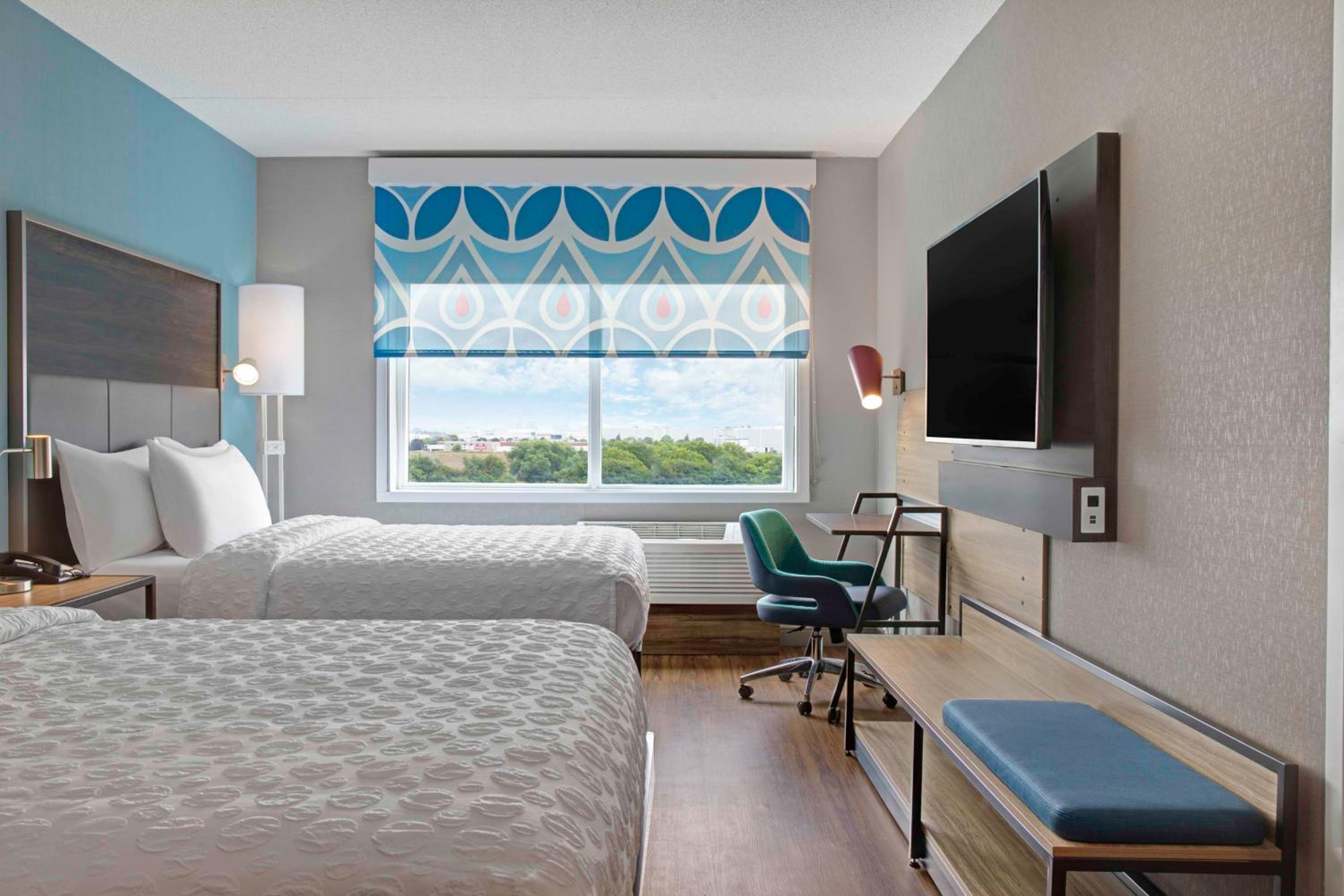 Queen Room with Two Queen Beds and Walk-In Shower