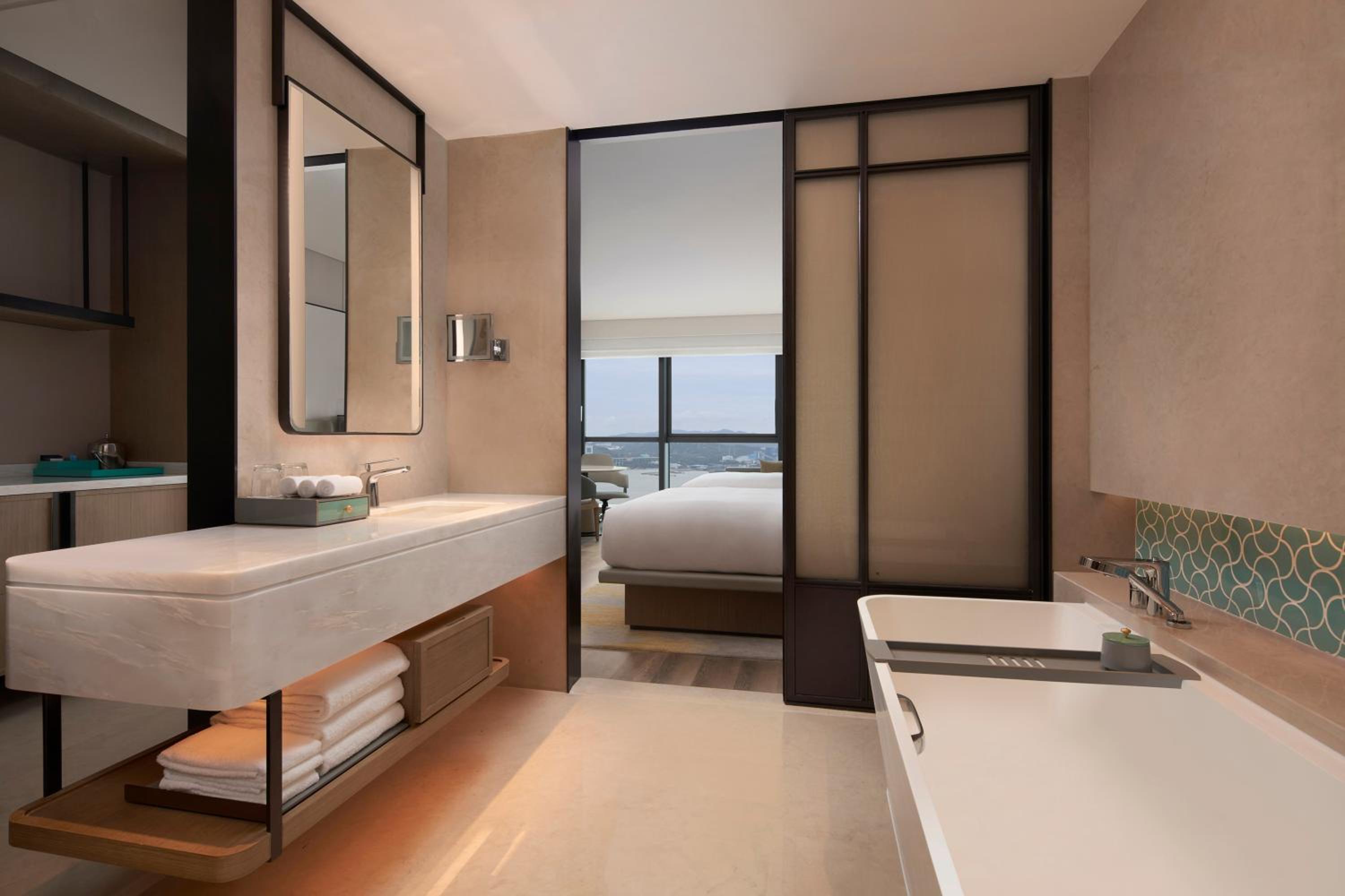 Double Room with Two Double Beds and Harbor View