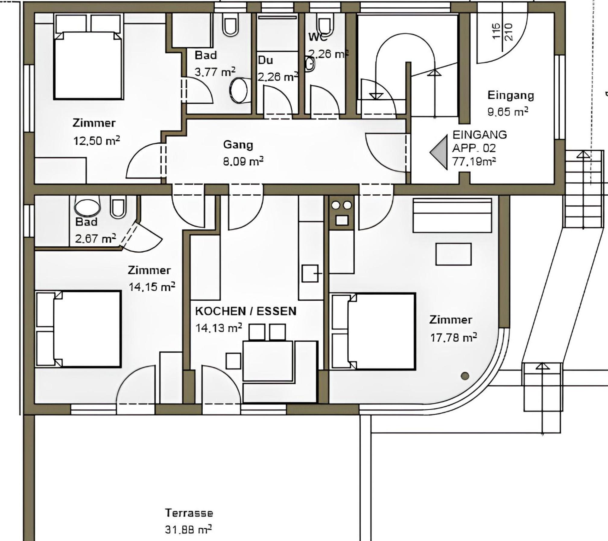 Three-Bedroom Apartment with Terrace and Mountain View - Photo 35
