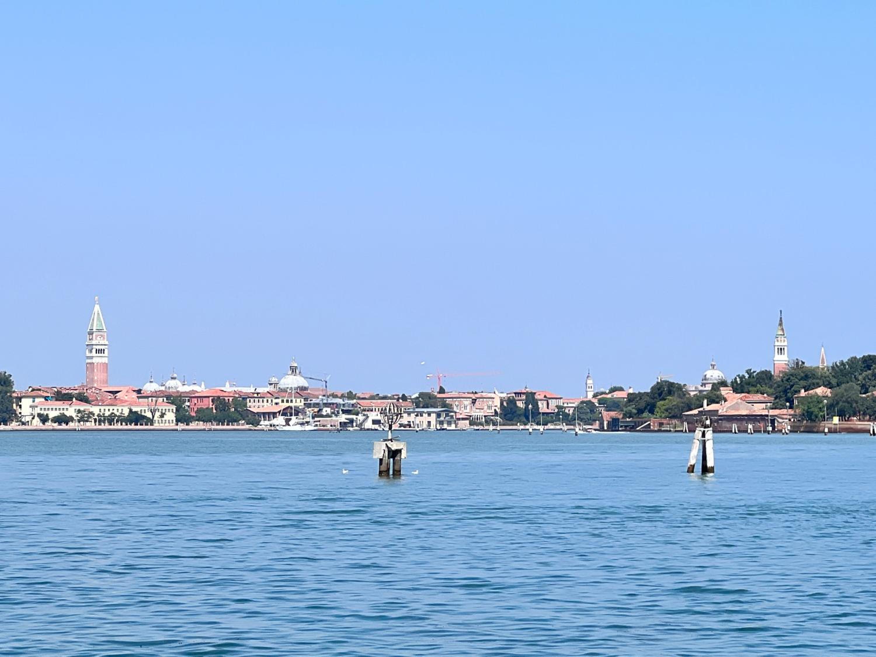 view of the water and buildings in venice, italy