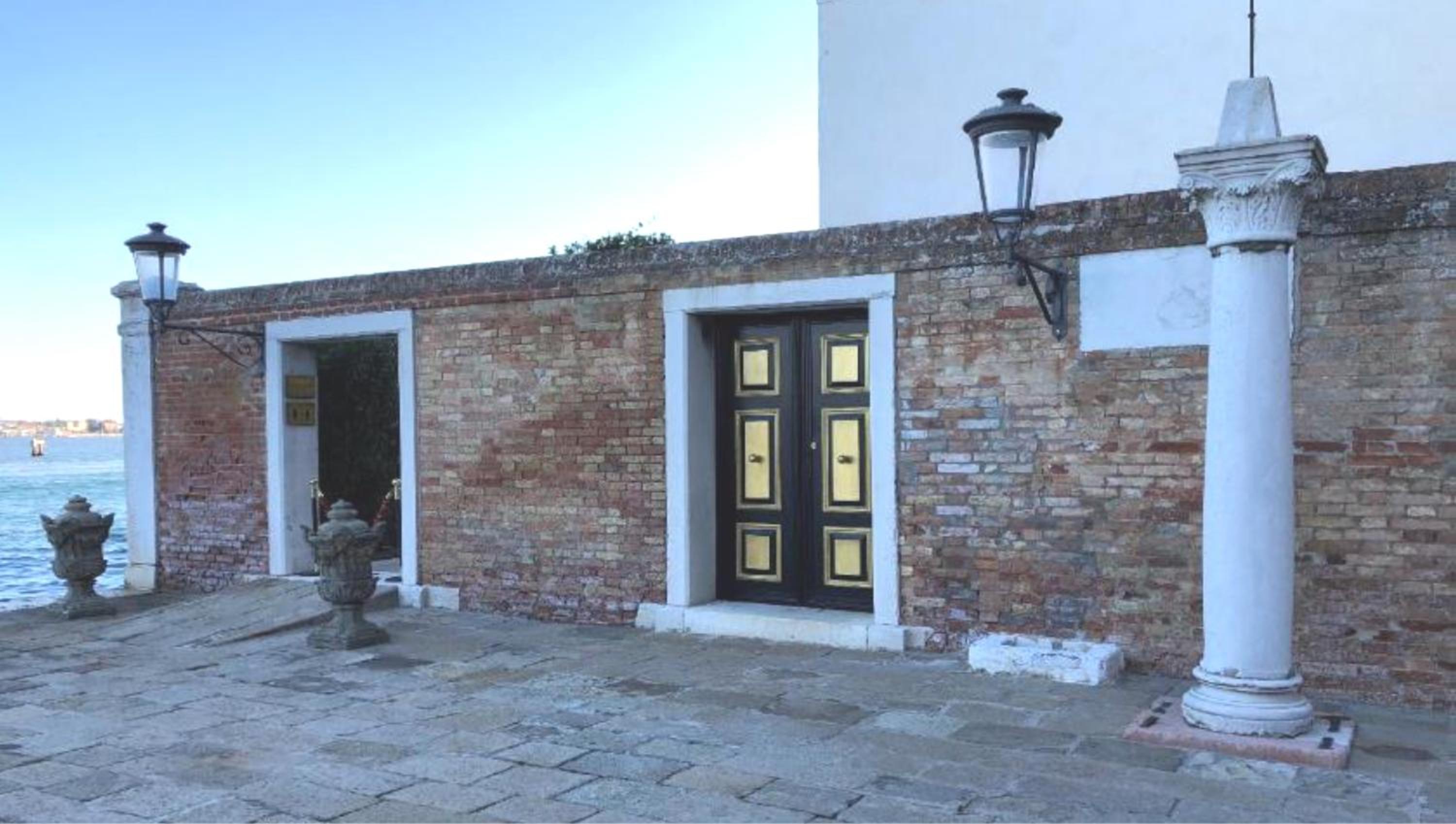 view of the entrance to a house in venice, italy