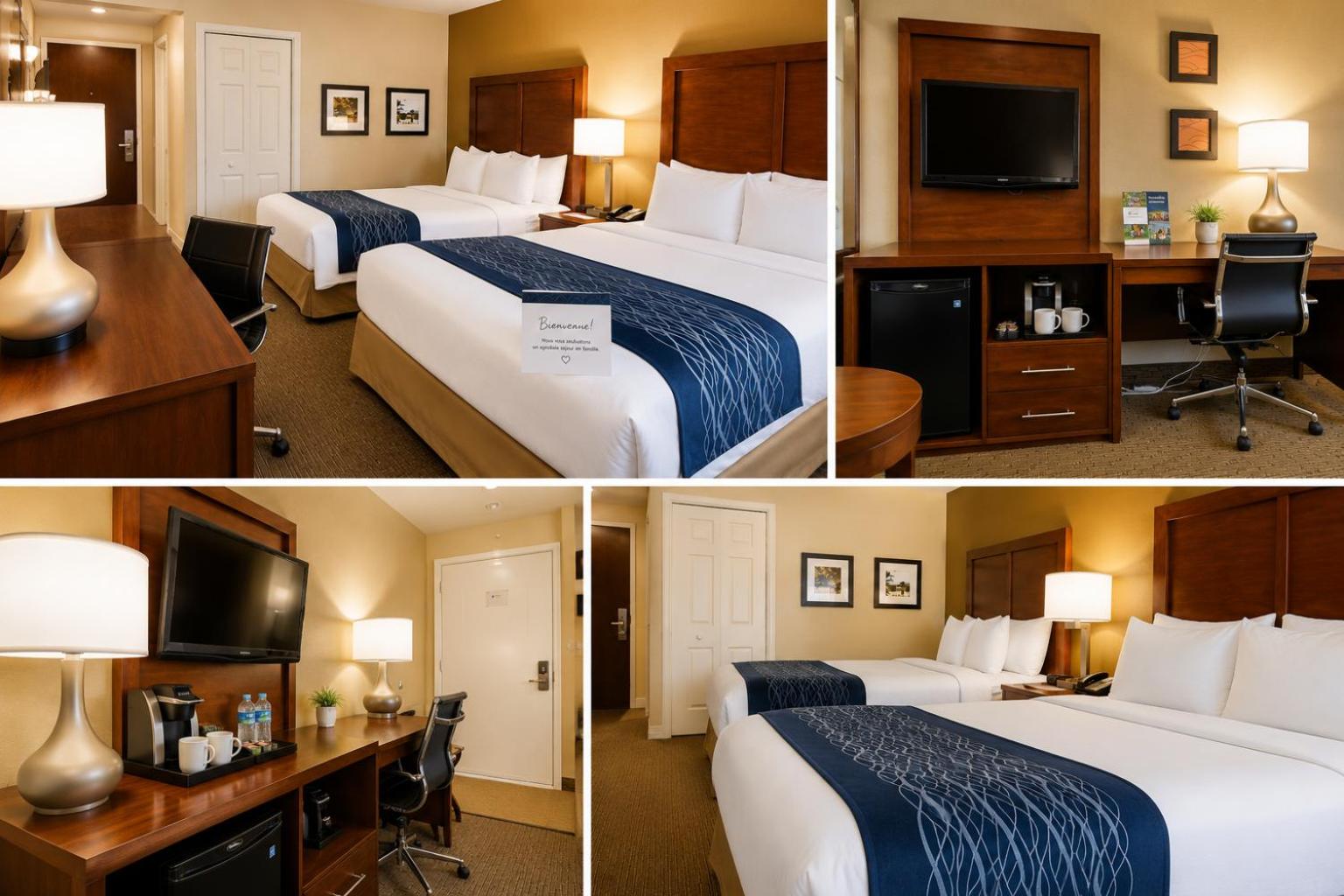 Quadruple Room with Two Queen Beds - Non Smoking/Ground floor/Exterior Hall photo 2