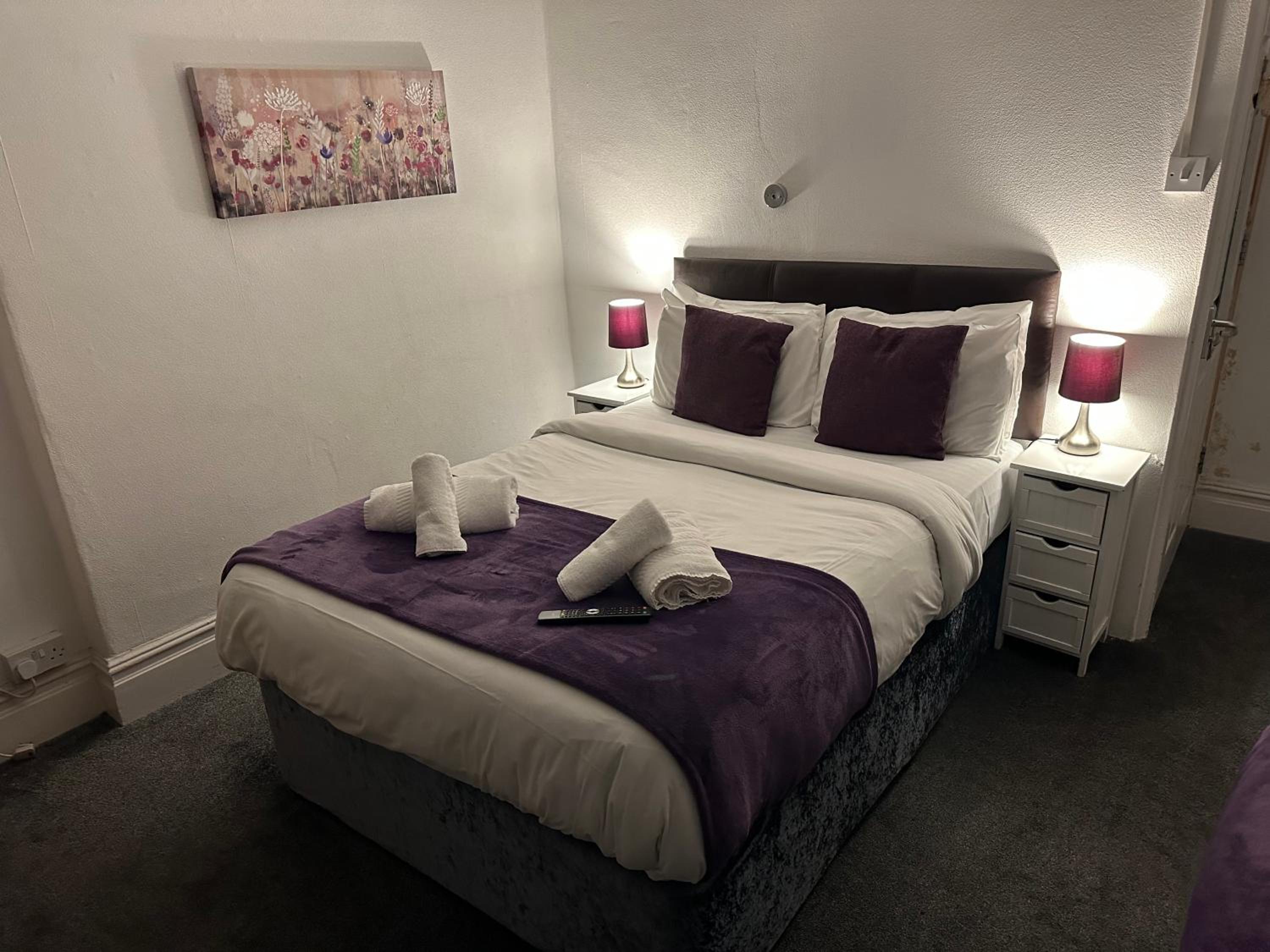 1 double and 2 single beds