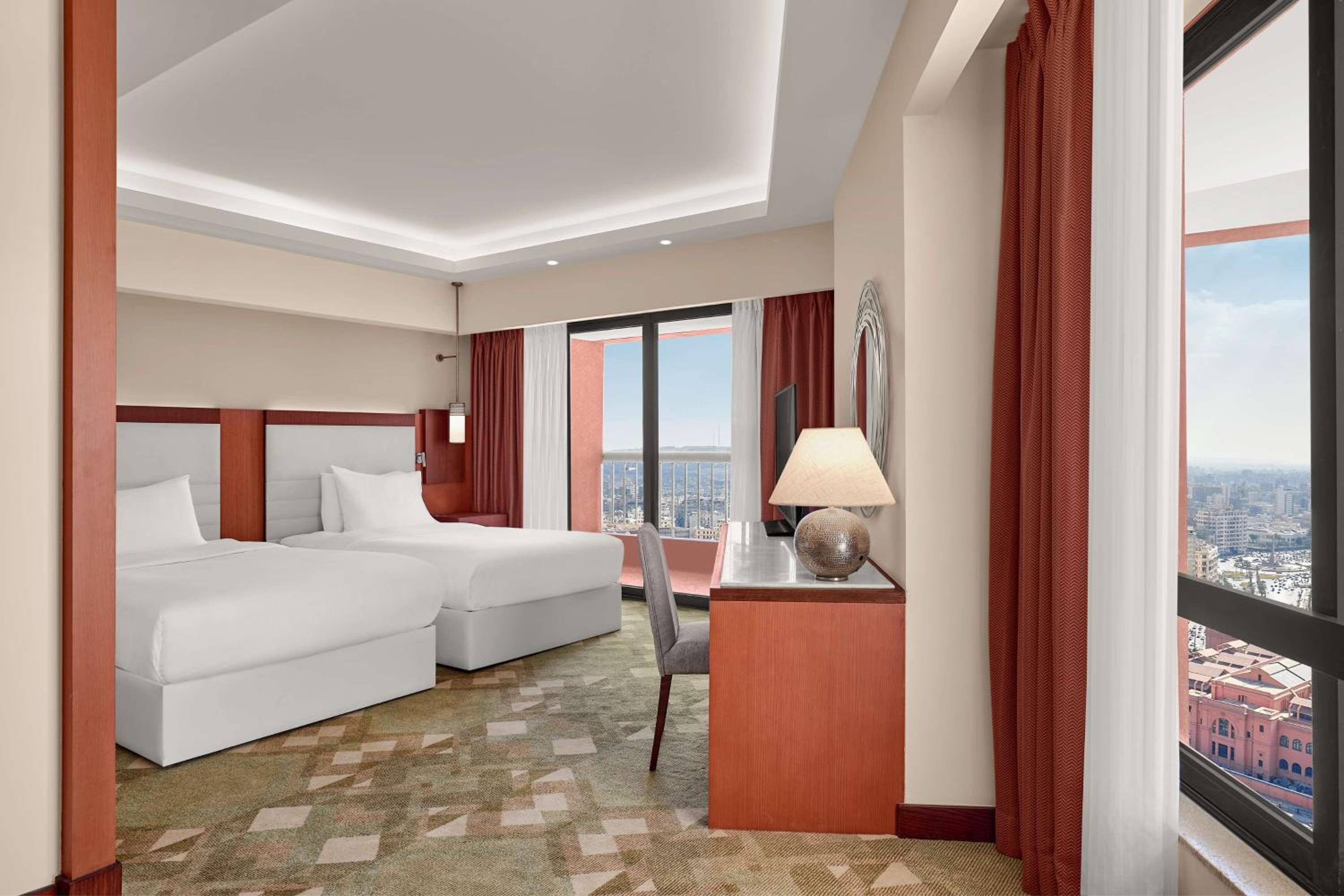 Twin Corner Room with City View