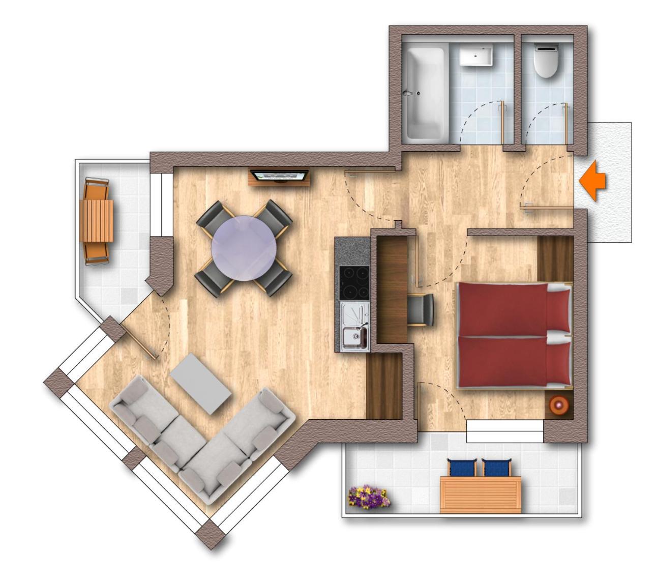 One-Bedroom Apartment photo 2