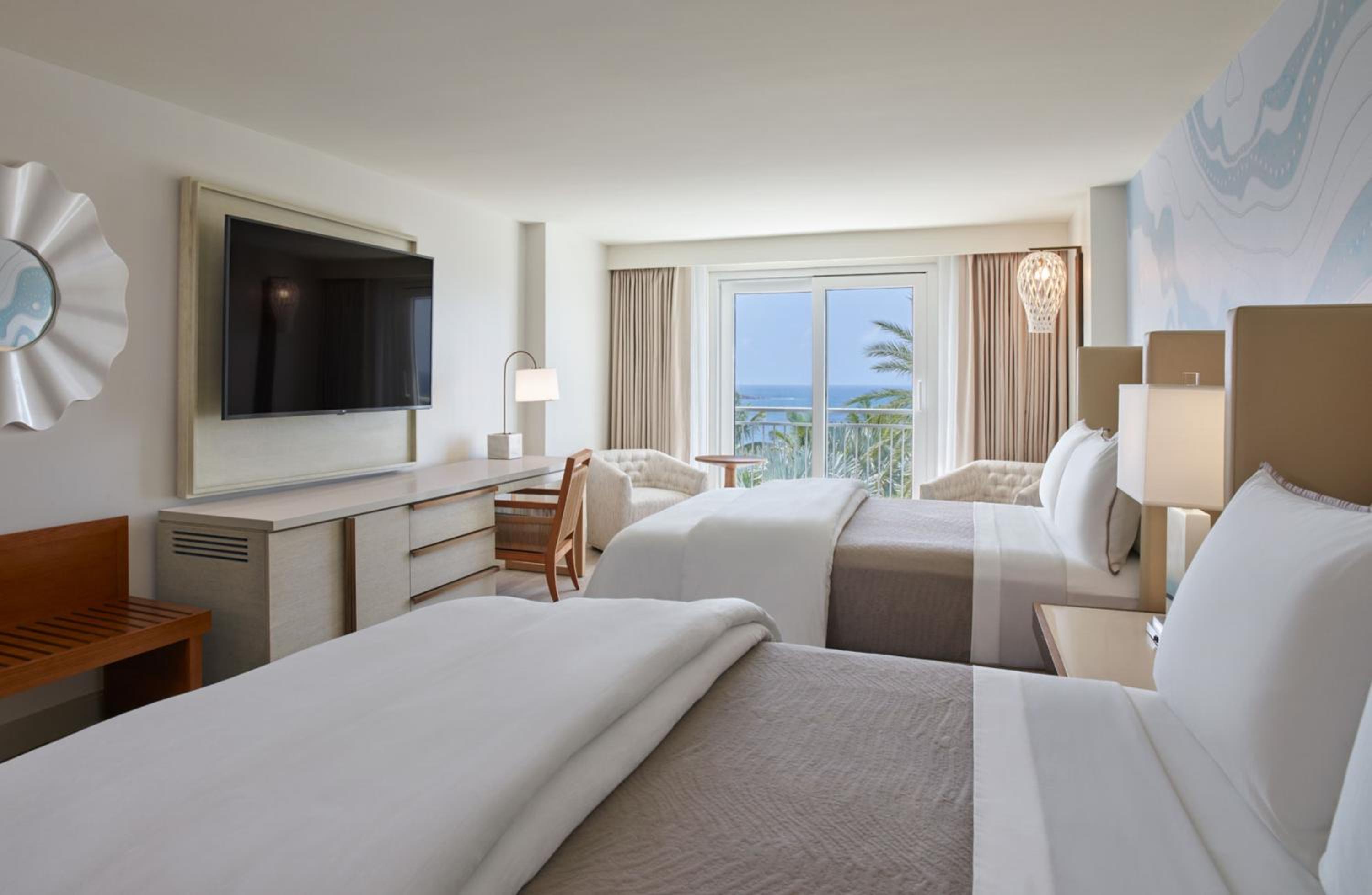 Queen Room with Two Queen Beds and Partial Ocean View