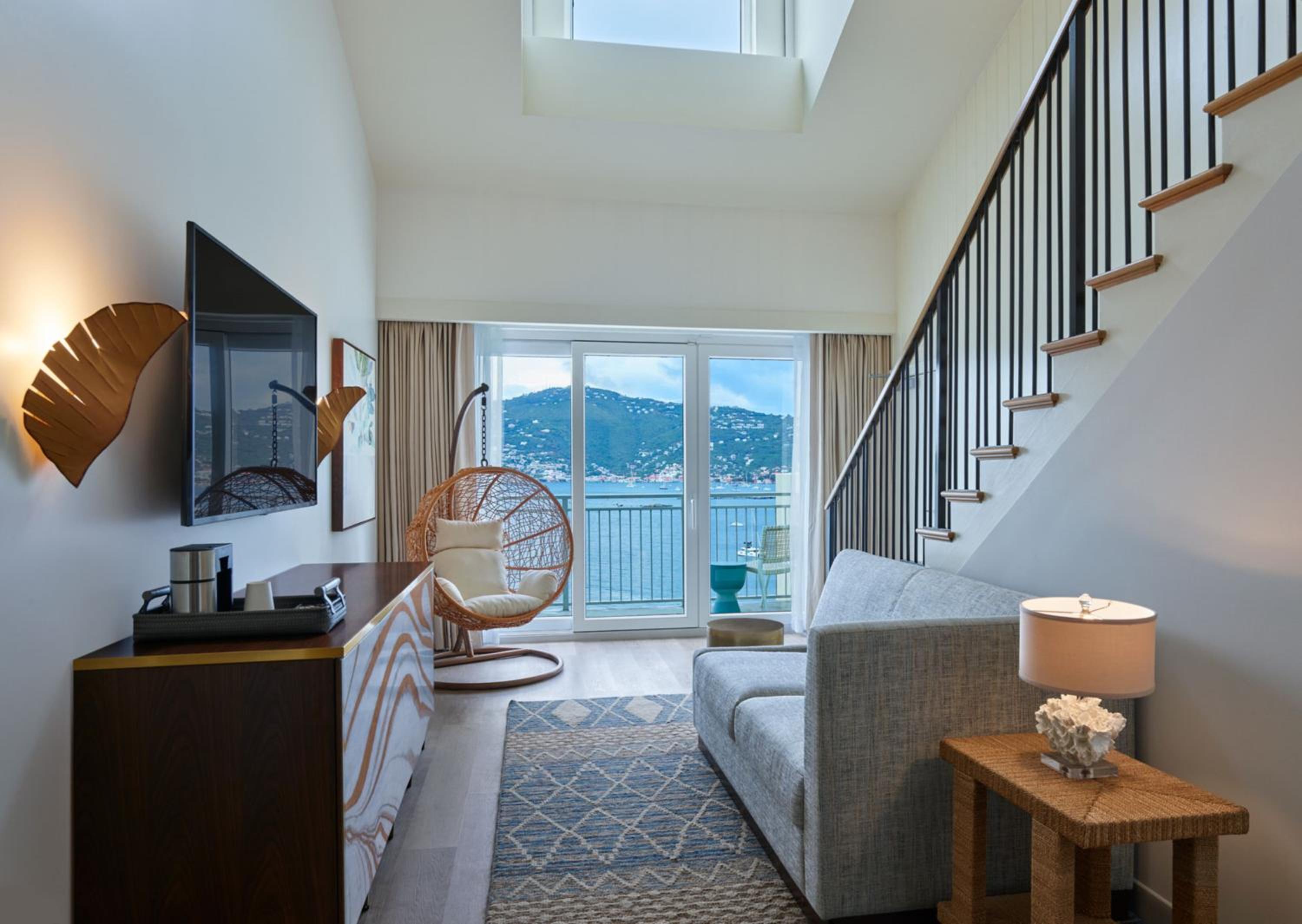 One-Bedroom Bi-Level King Suite with Sofa Bed and Ocean View