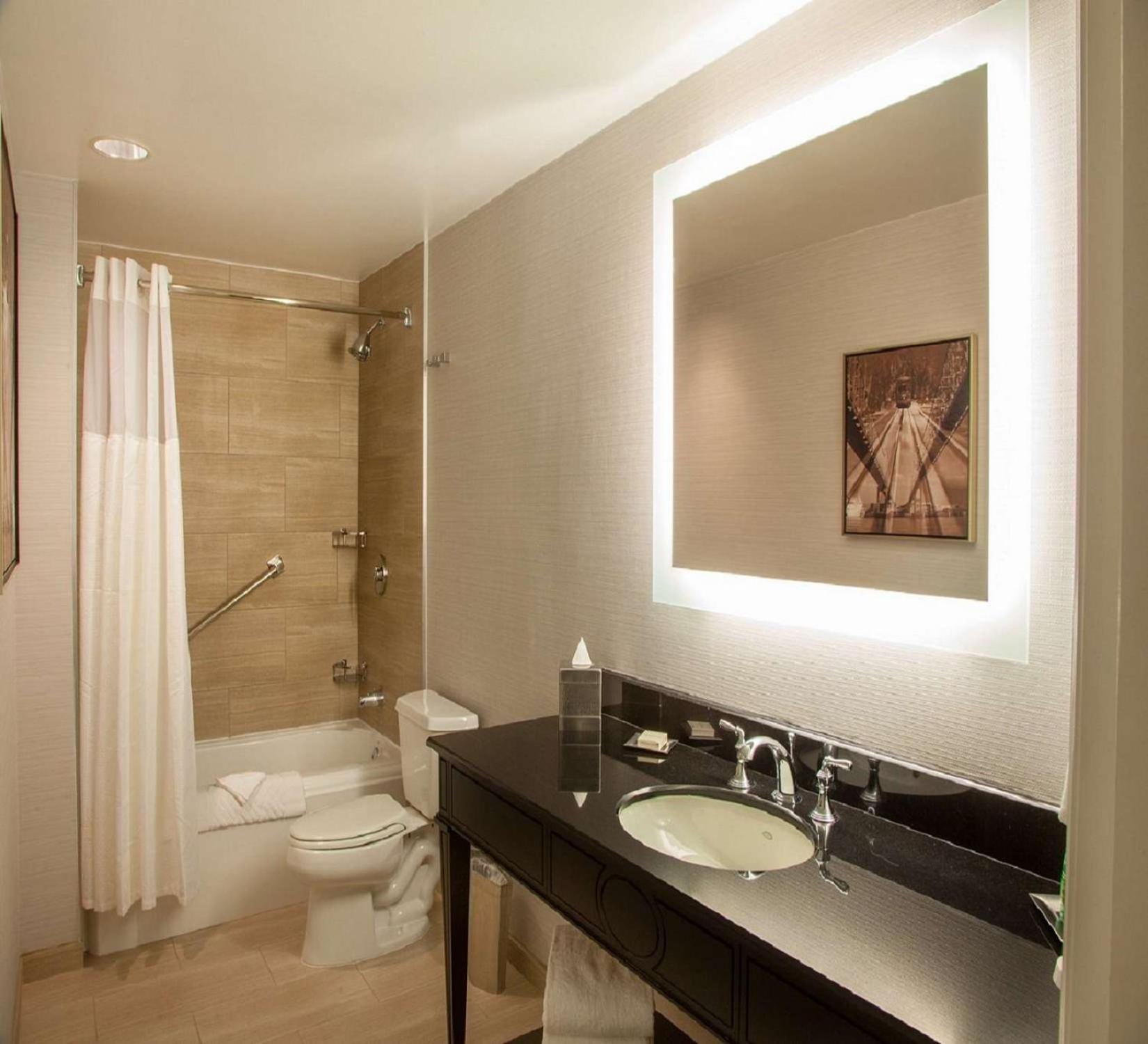 Relax in luxury with our modern bathroom amenities.