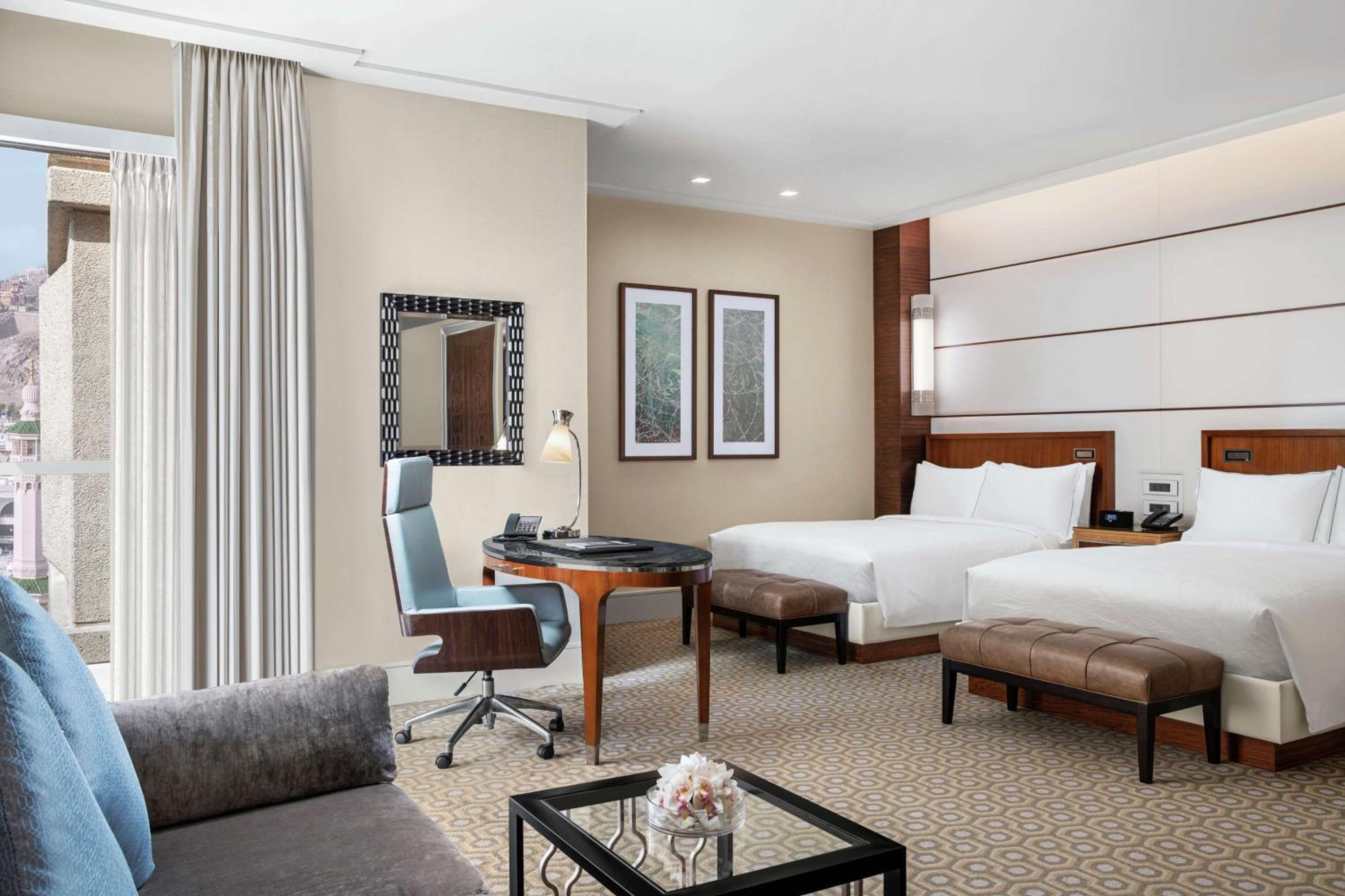 Superior Queen Room with Two Queen Beds and Partial Haram View