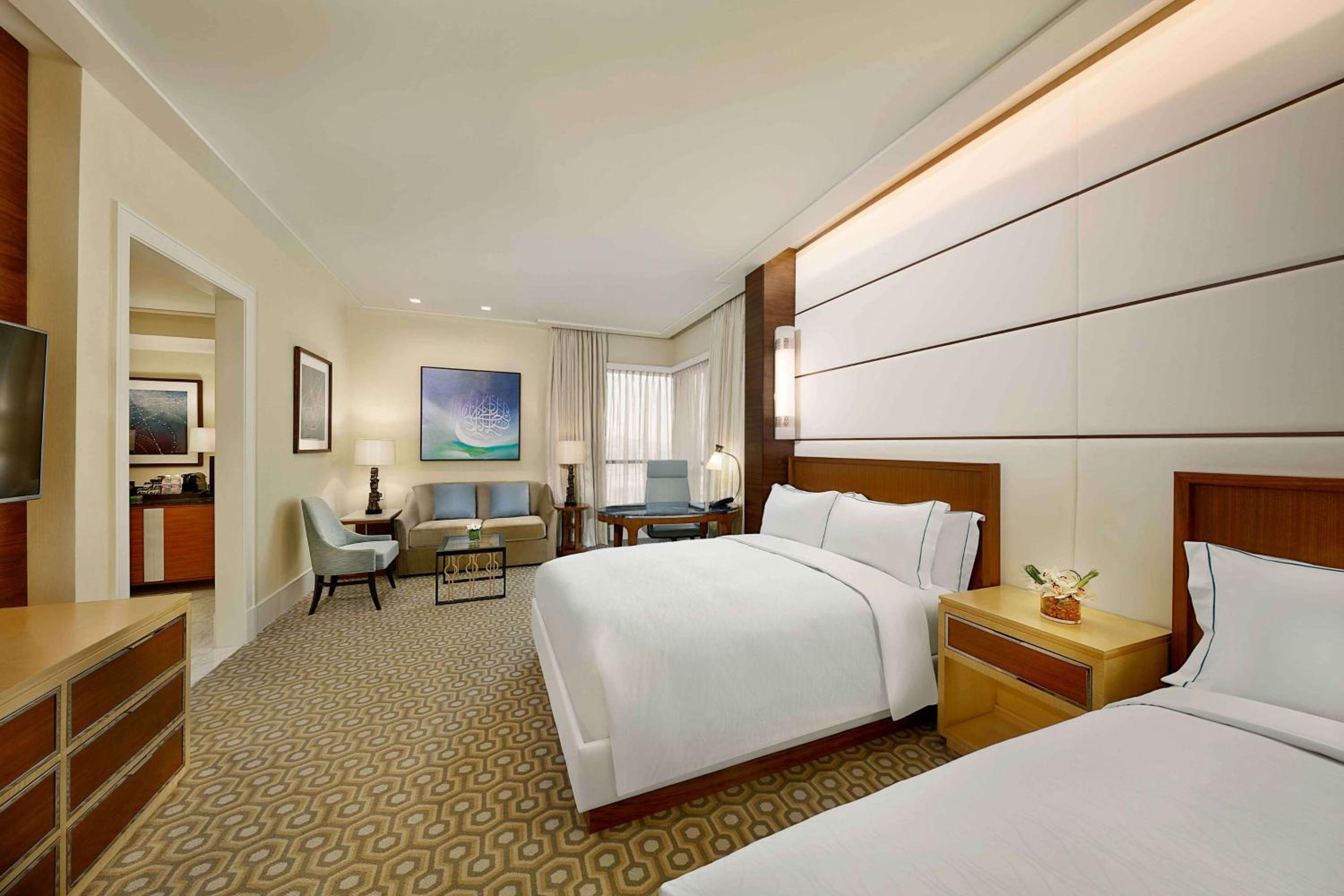 Superior Queen Room with Two Queen Beds and Partial Haram View