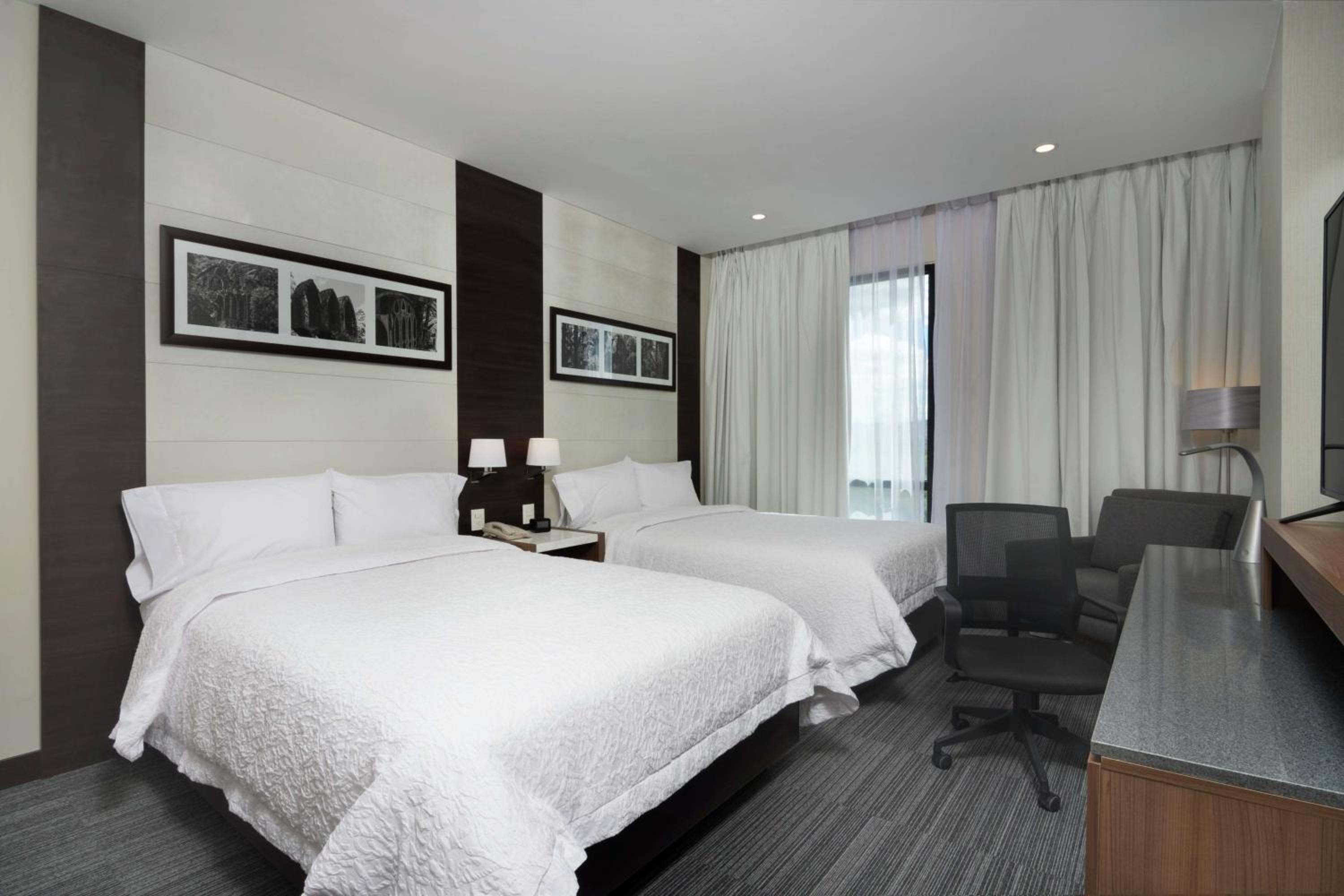 Double Room with Two Double Beds and City View