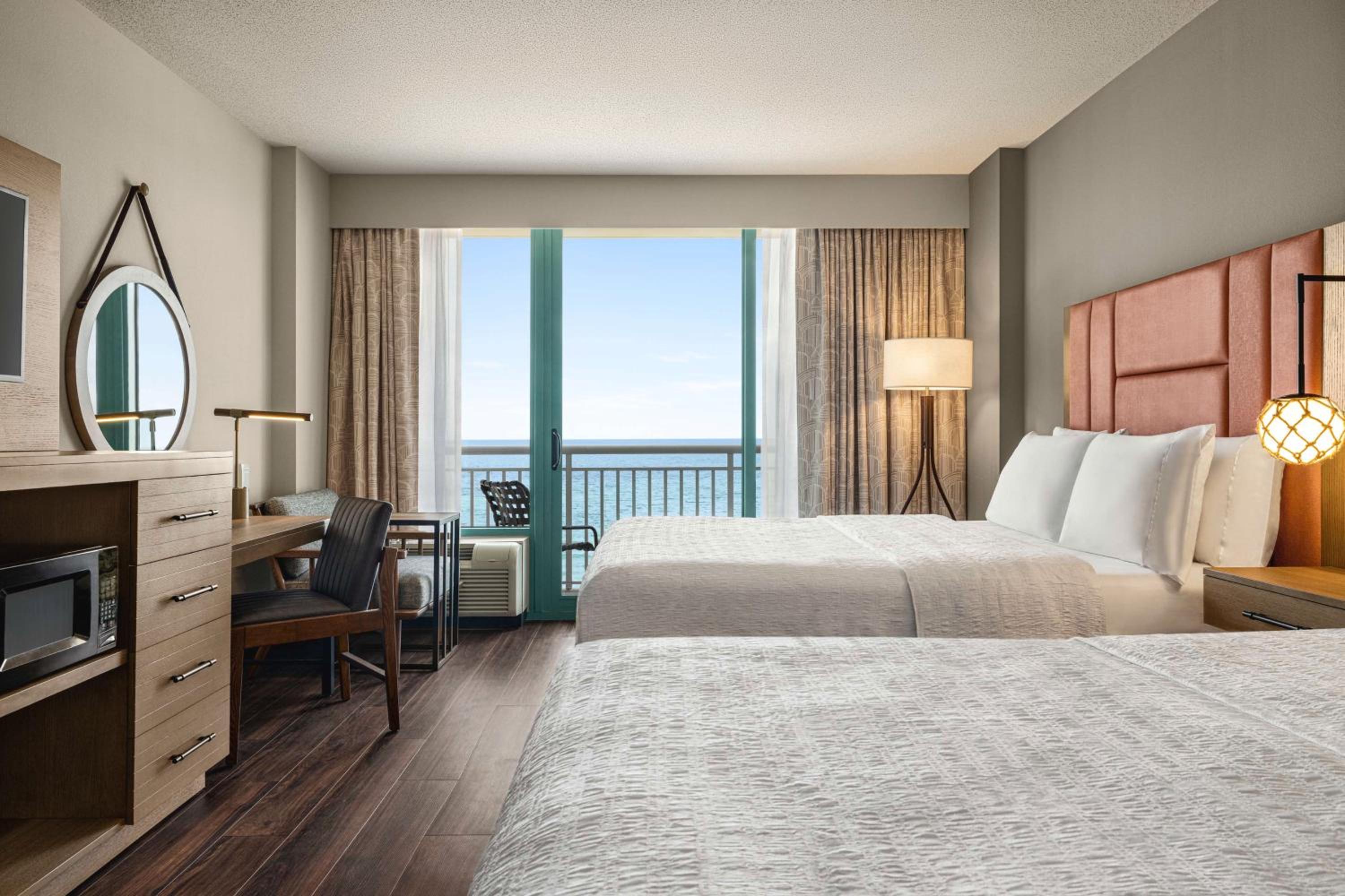 Queen Room with Two Queen Beds and Sofa Bed and Bath Tub - Oceanfront - Photo 1