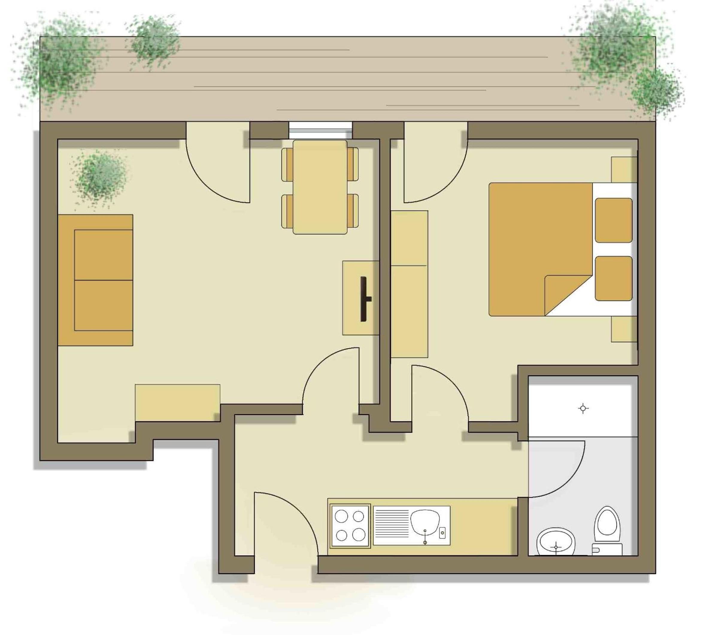 Apartment with Mountain View photo 2