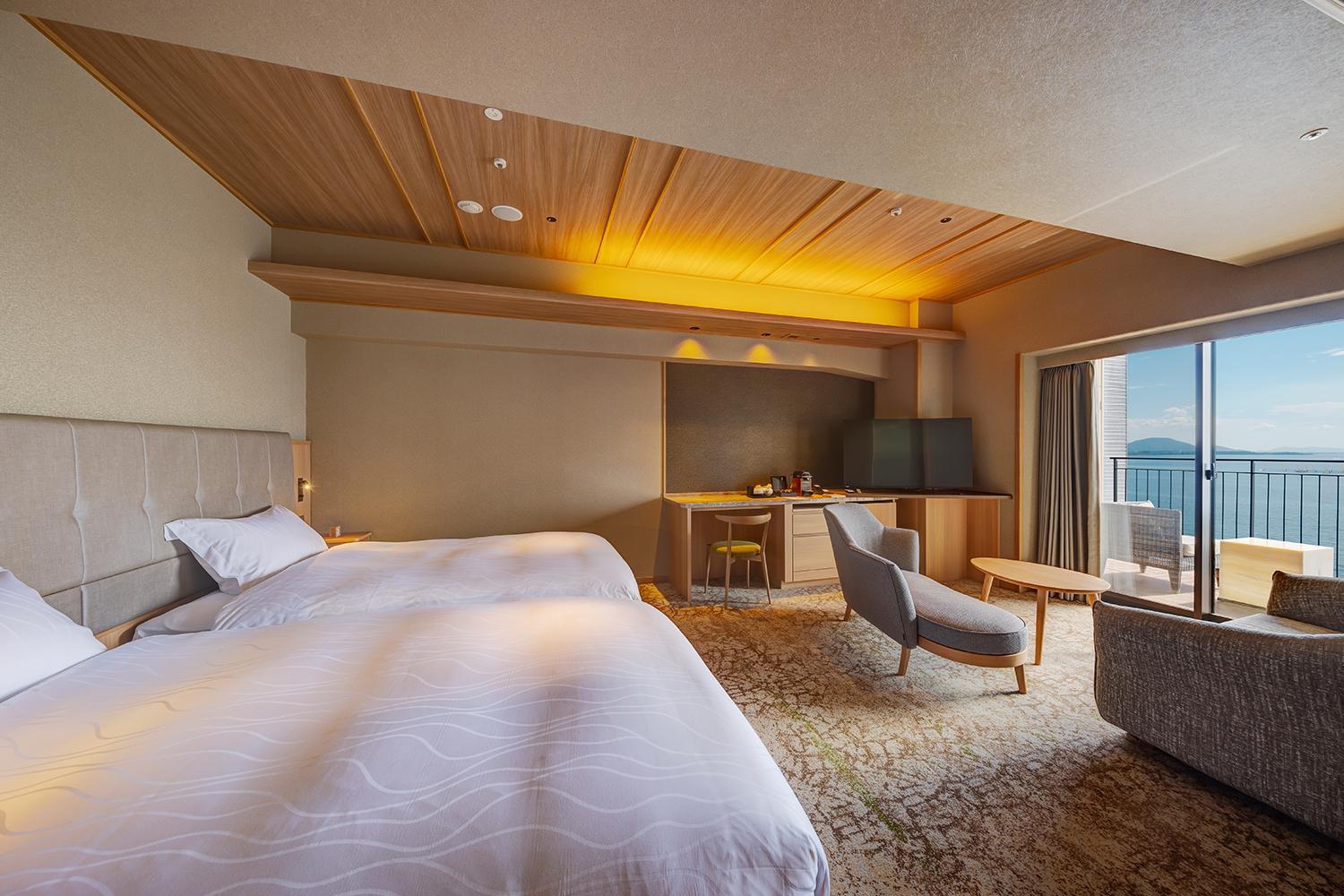 Twin Room with open-air bath - Non-Smoking (2nd-8th Floor)