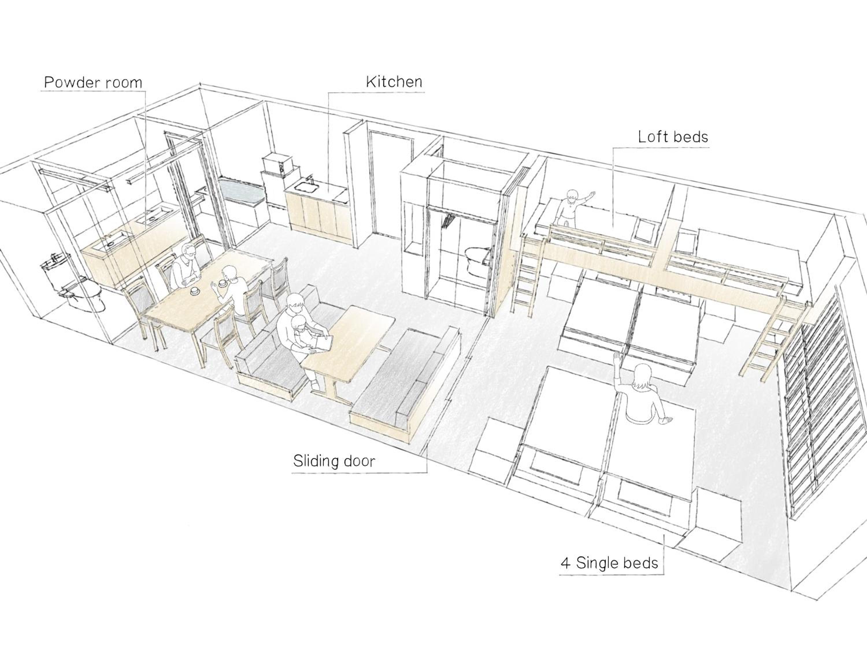Deluxe One-Bedroom Loft Bed Apartment photo 3