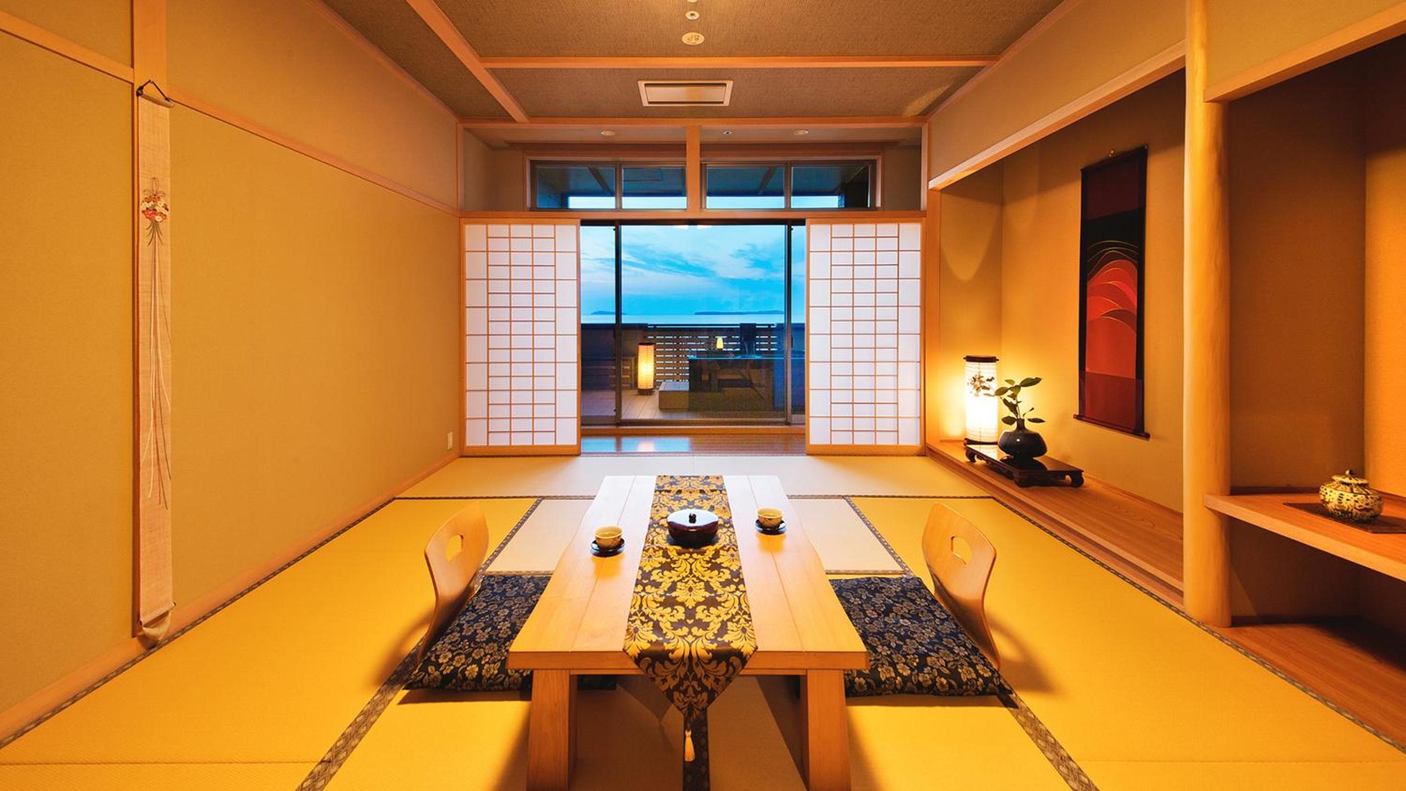 Japanese-Style Quadruple Room with Open-Air Hot Spring Bath and Ocean View