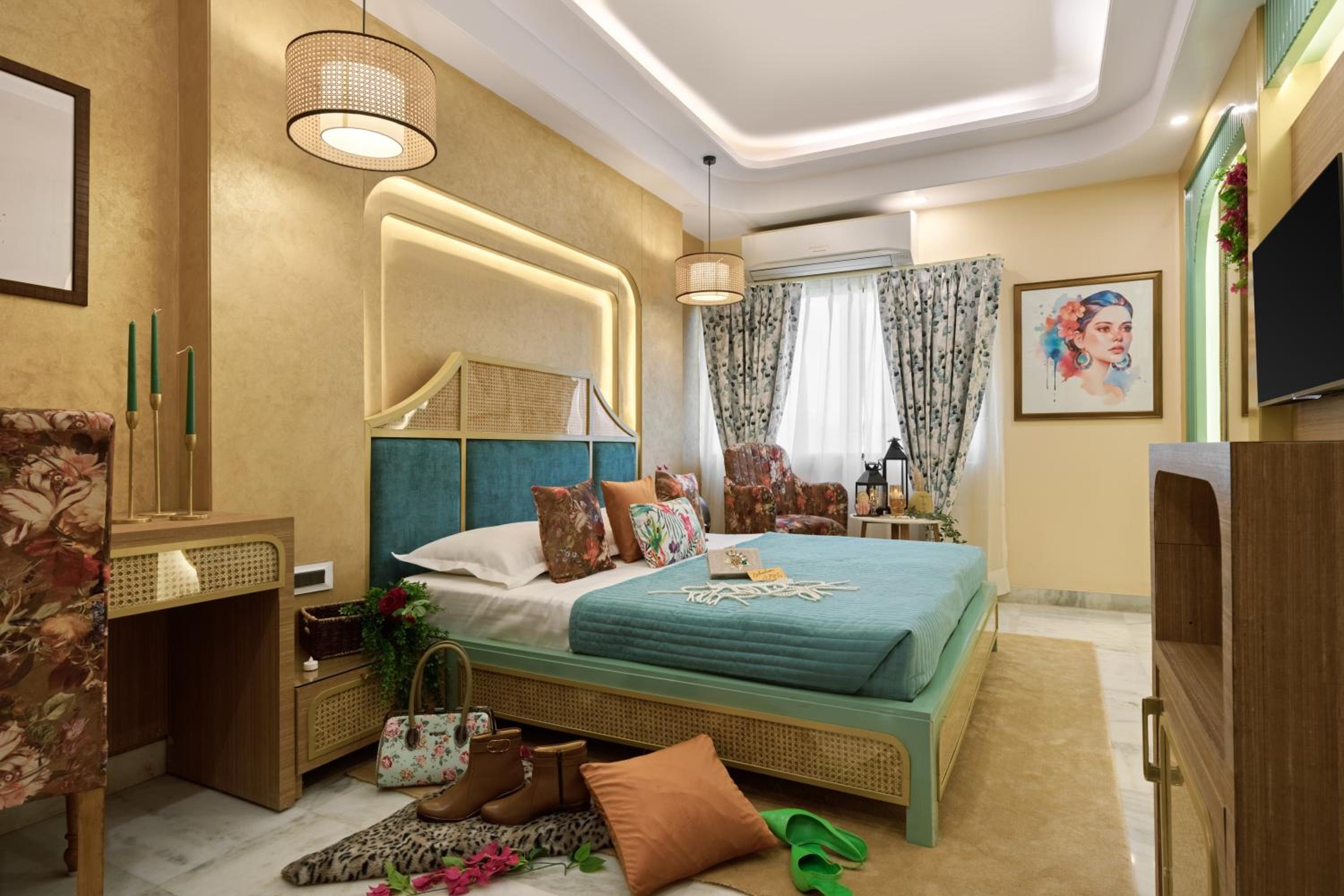 Bohemian Theme Room with Artistic Rattan décor and Designer Washroom: Enjoy 10% off on - F&B, Spa, car Hire, Complimentary Welcome Drink & Hi-Tea, Candlelight Dinner & Room Decoration Available  - Photo 9