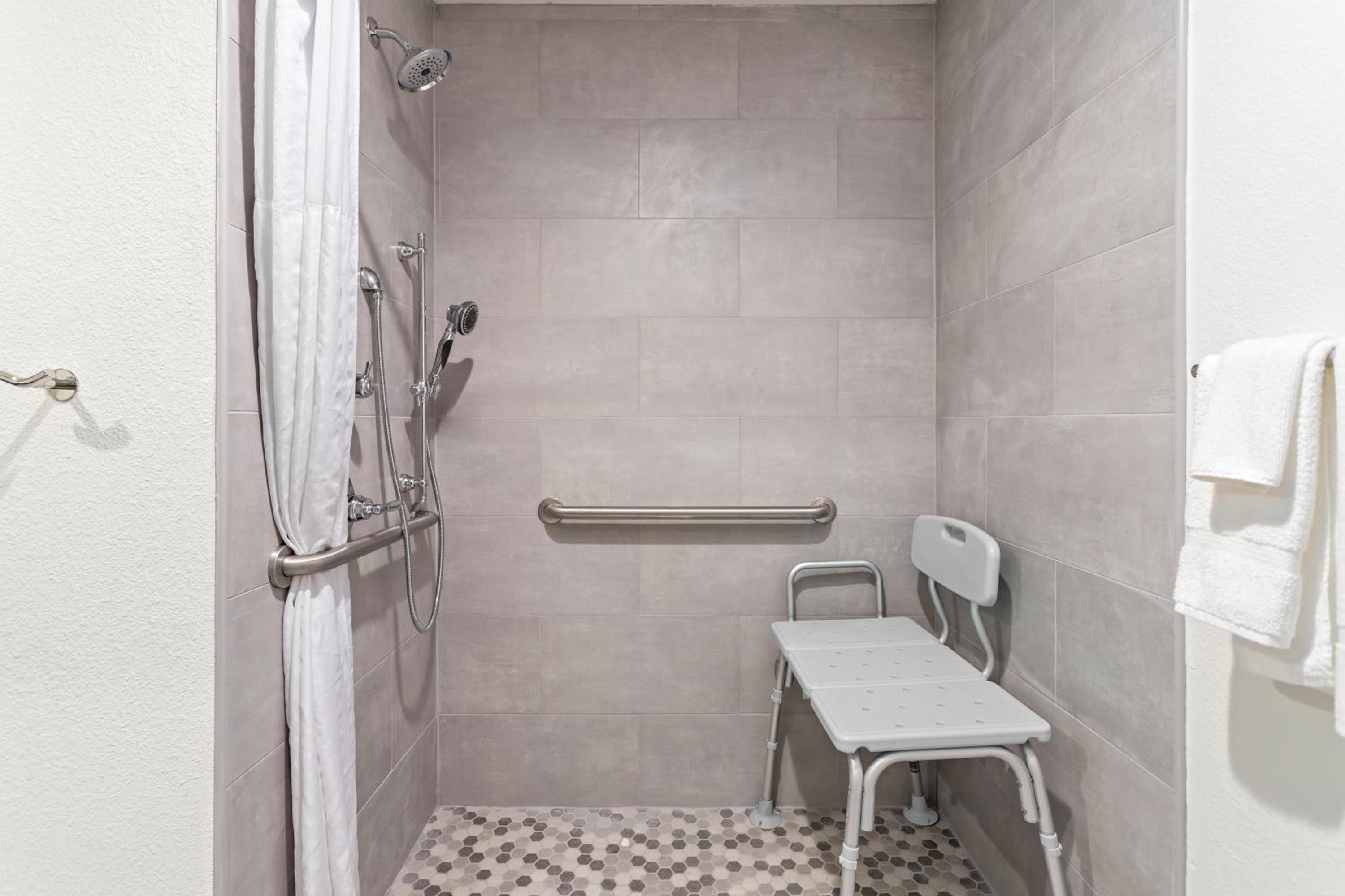 1 King Bed, Premium Mobility/Hearing Accessible Room, Roll-In Shower, No Smoking - Photo 7