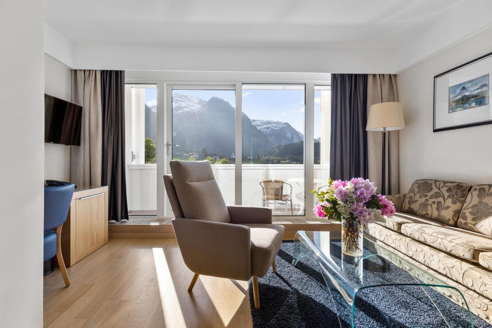 Deluxe Double Room with Balcony and Fjord View - Photo 1