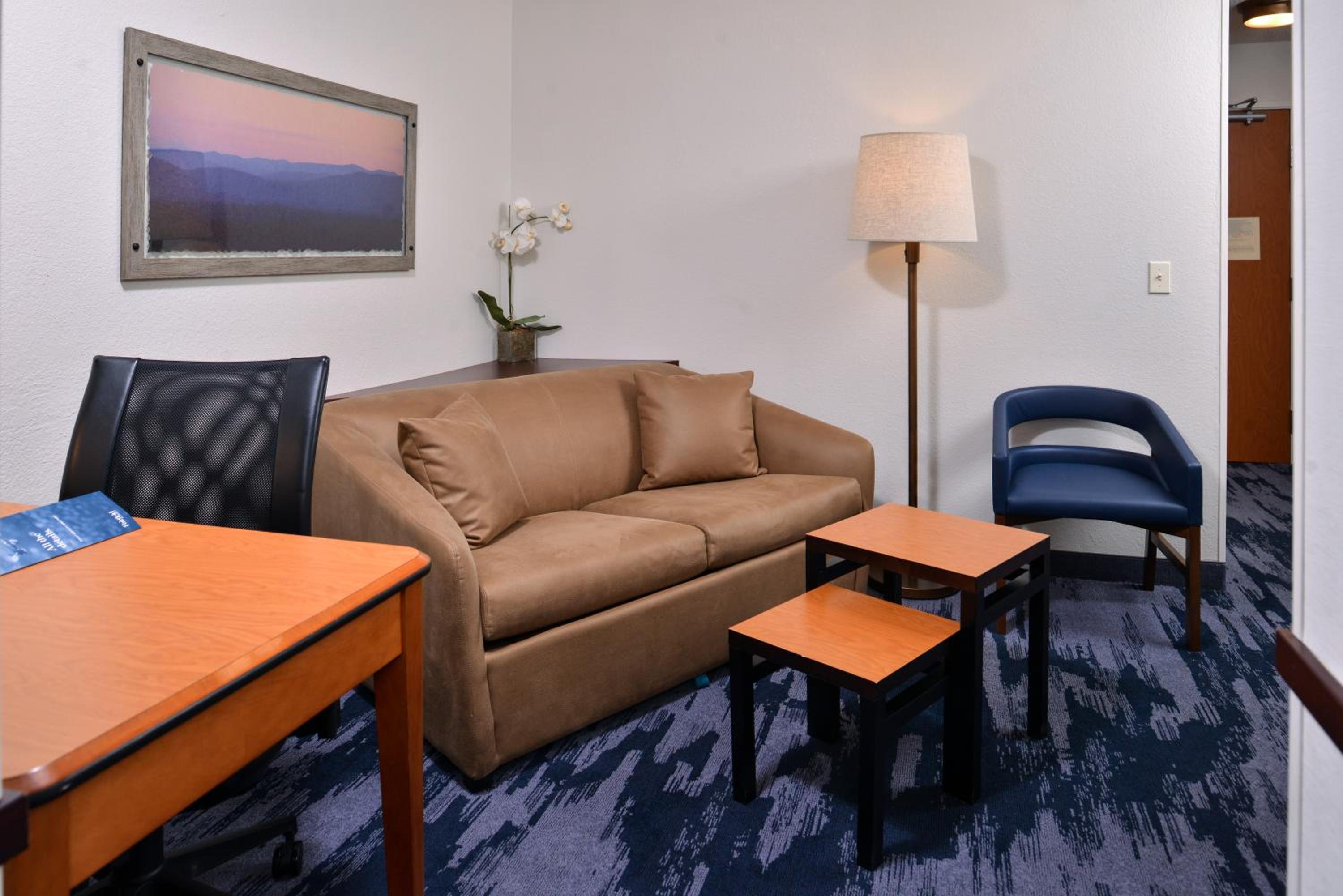 Queen Studio with Sofa Bed and Roll-in Shower - Mobility and Hearing Accessible