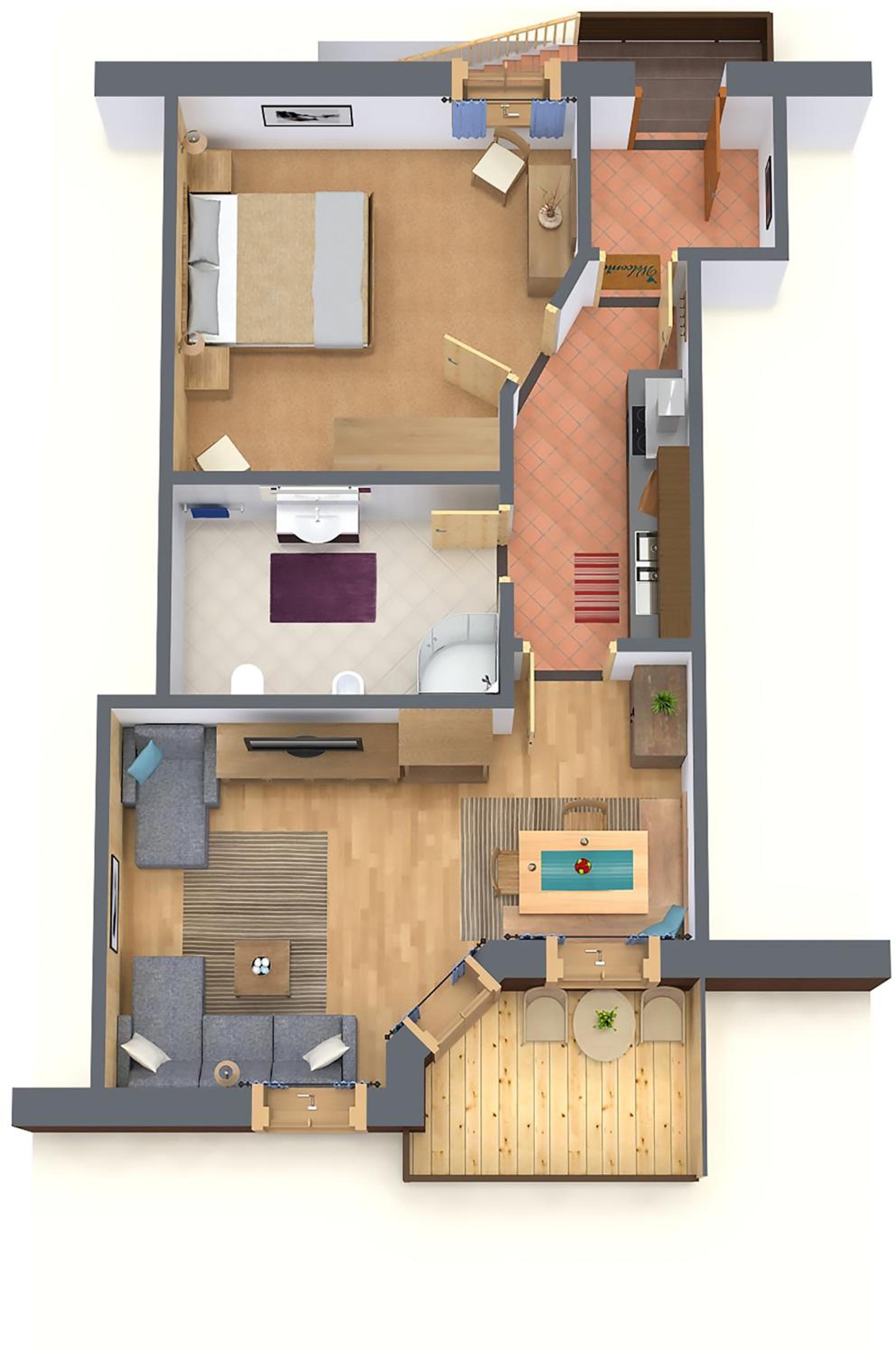 Superior One-Bedroom Apartment With Balcony photo 3
