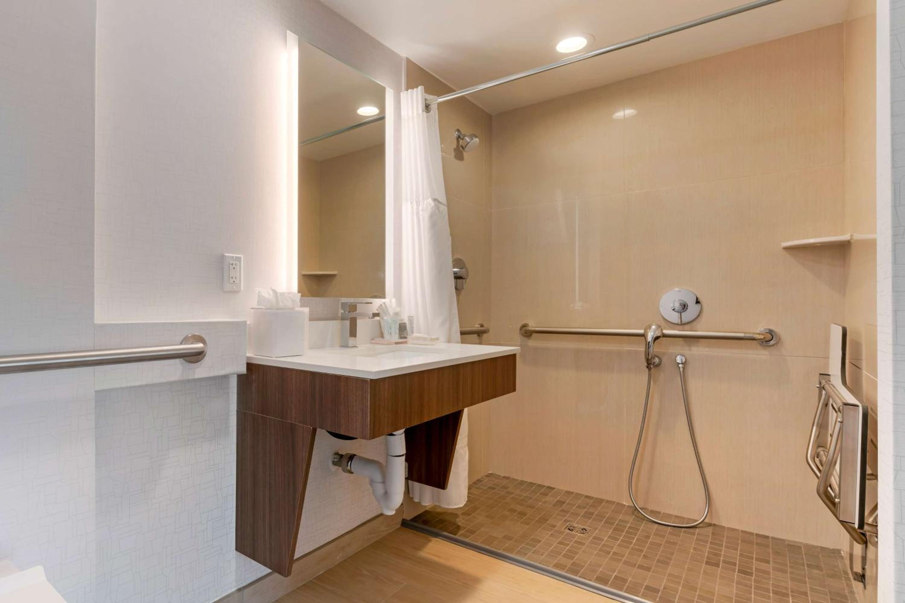 Queen Room with Roll-in Shower - Mobility Accessible
