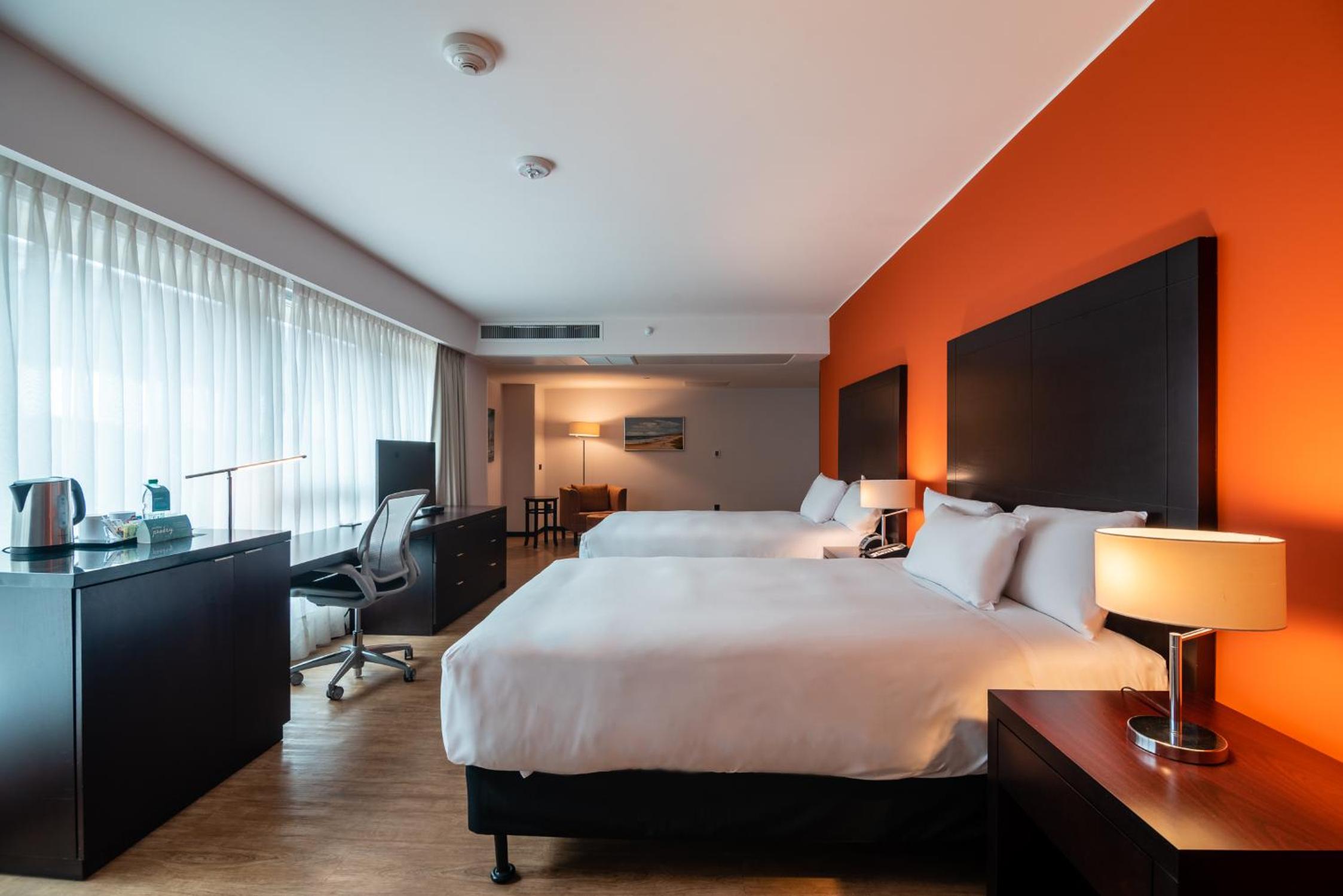 Double Room with Two Double Beds and Roll-In Shower - Mobility Accessible photo 1