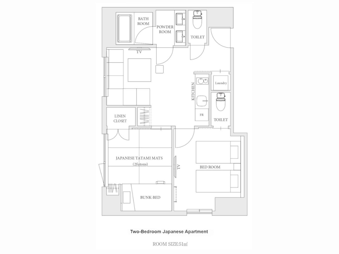 Two-Bedroom Japanese Apartment thumbnail 6