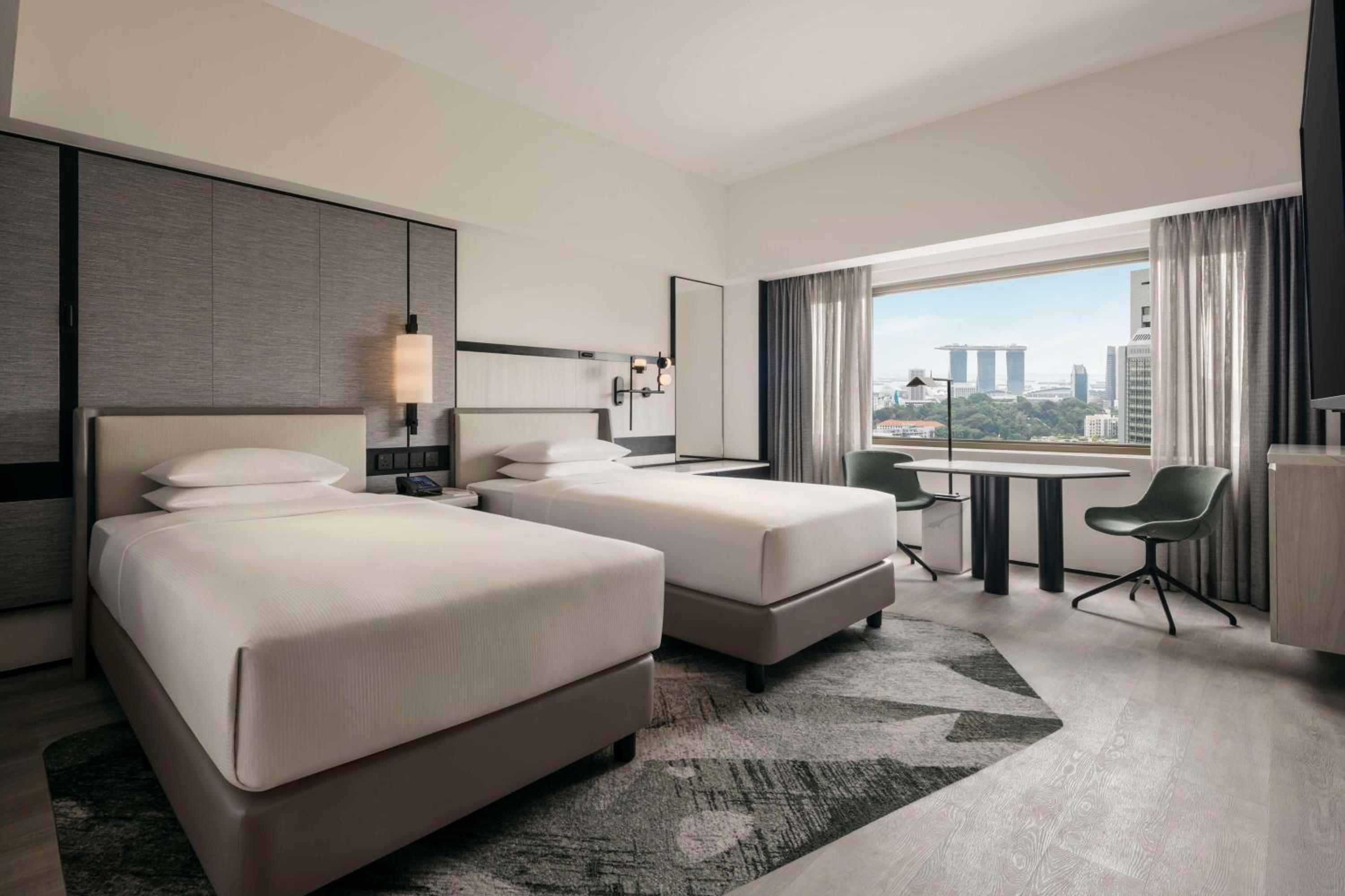 Deluxe Twin Room with High Floor and City View