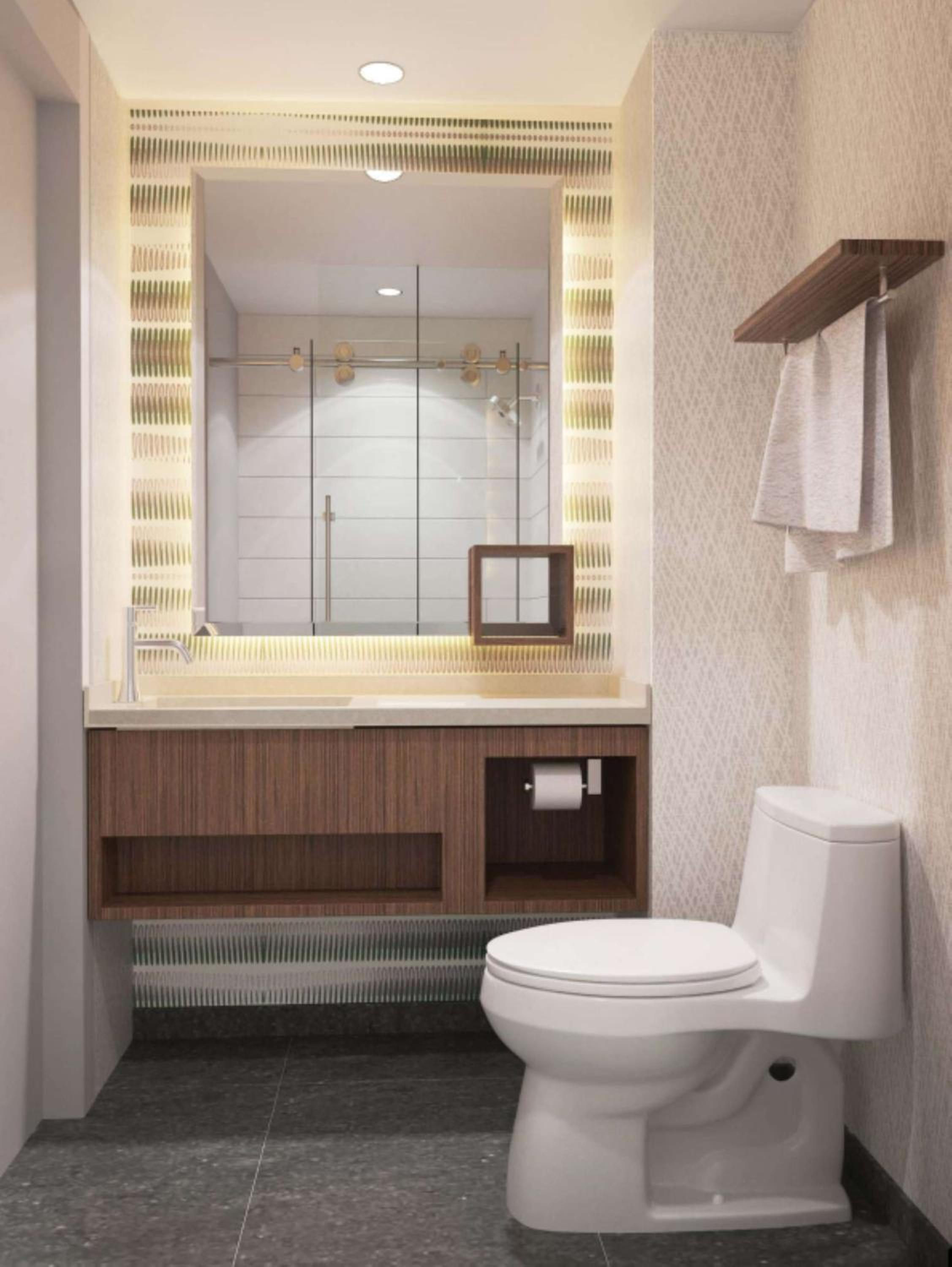 Corner Queen Room with Roll-In Shower - Mobility Access