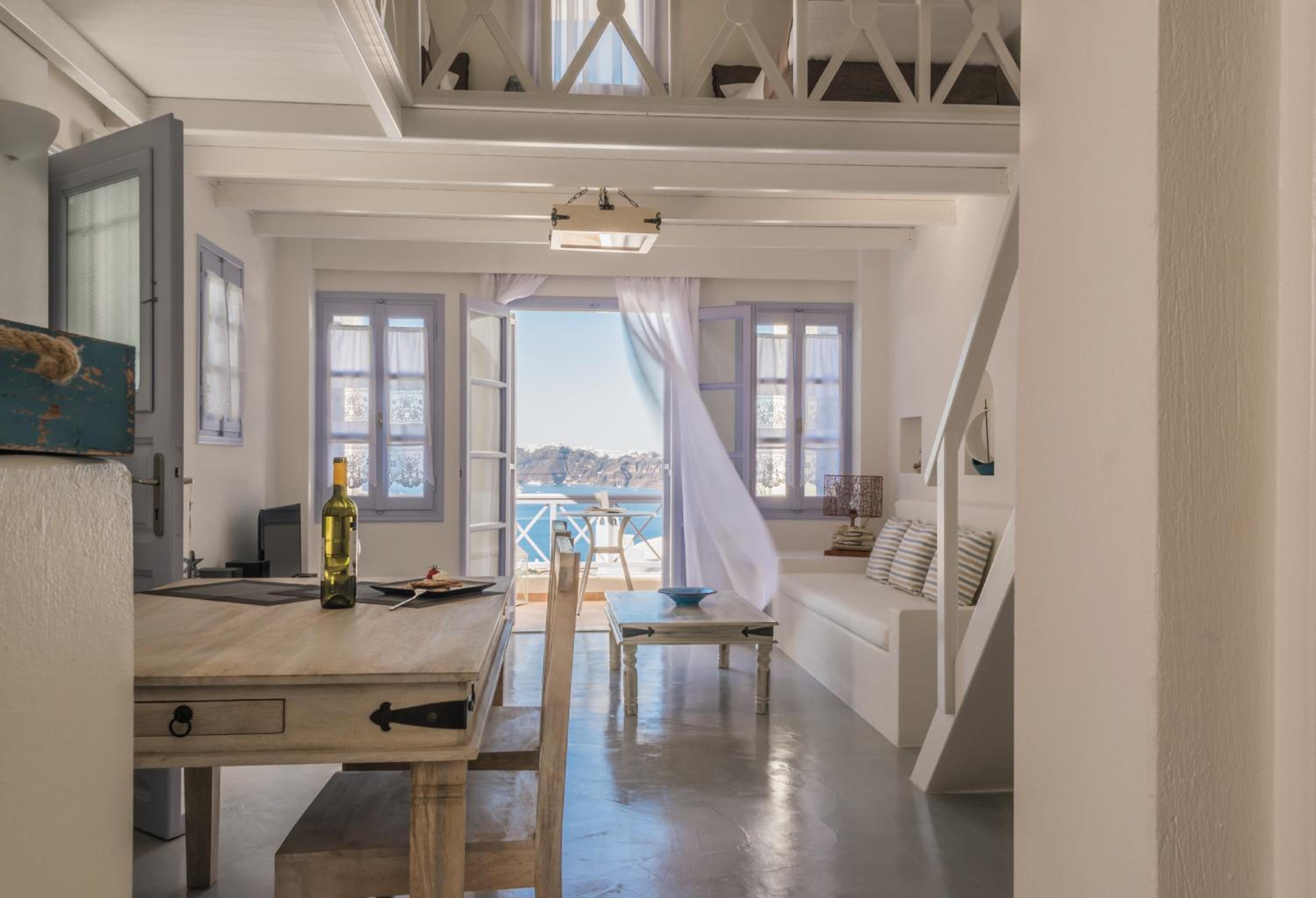 Split Level Superior Suite with Private Plunge Pool and Caldera View