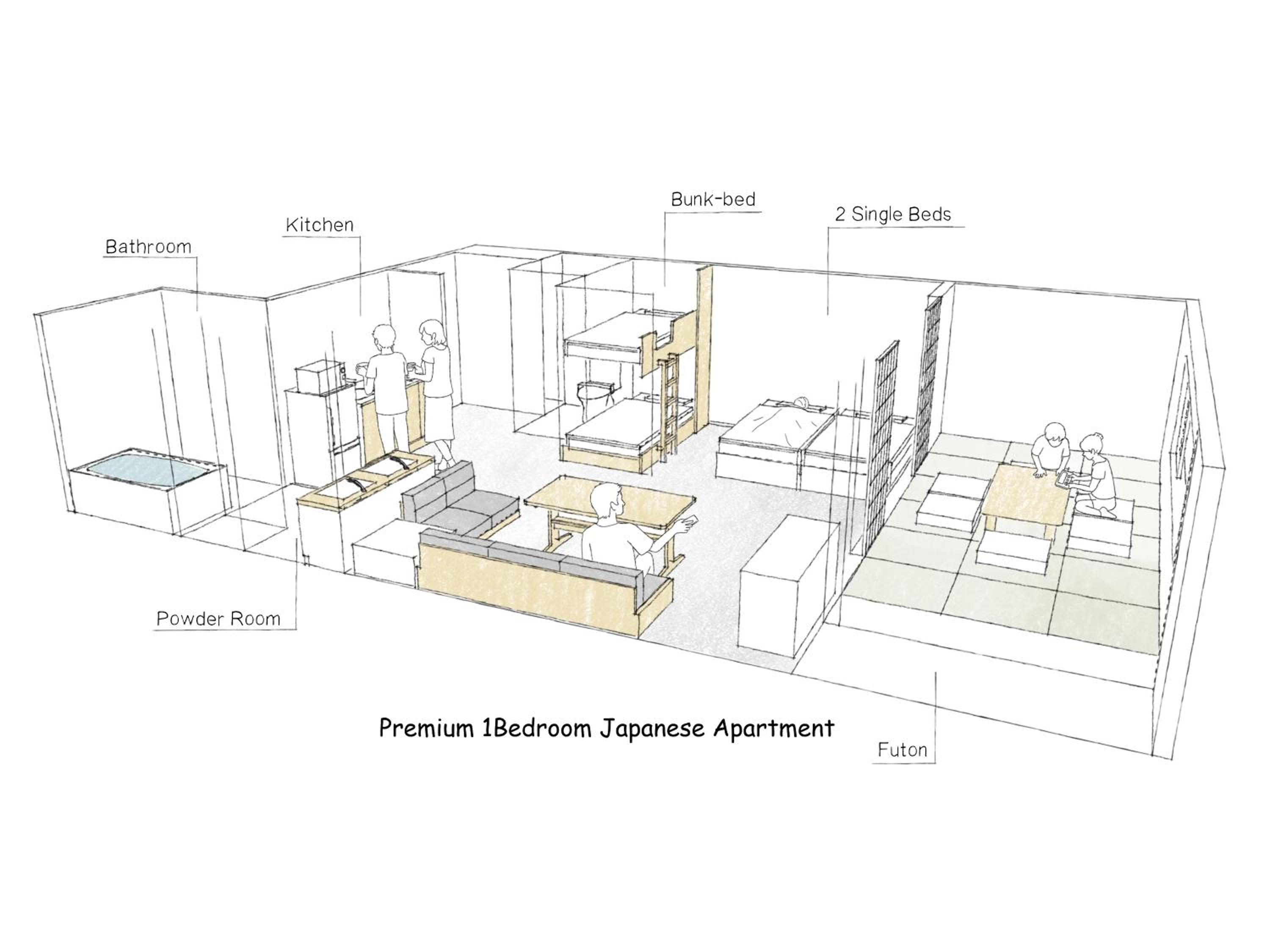 Premium One-Bedroom Japanese Apartment photo 1