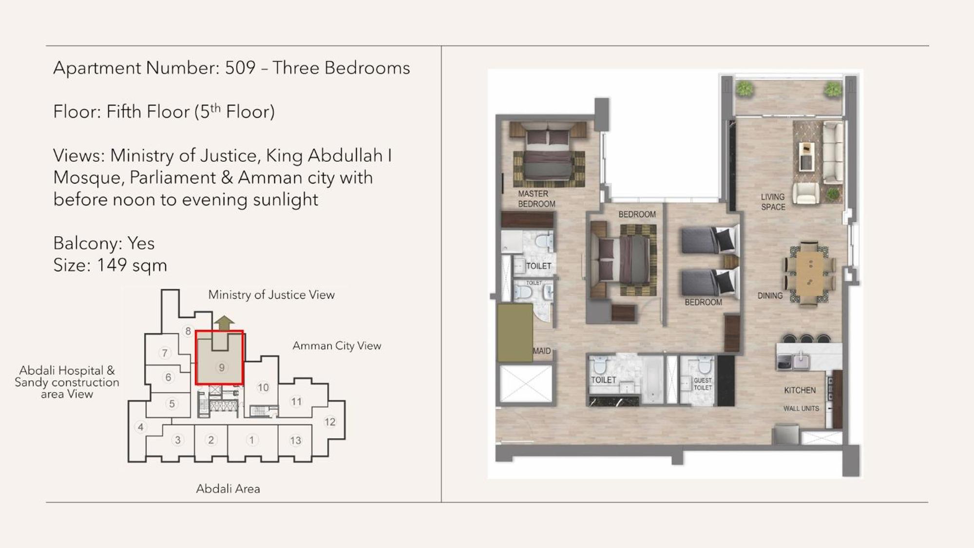 Three-Bedroom Apartment