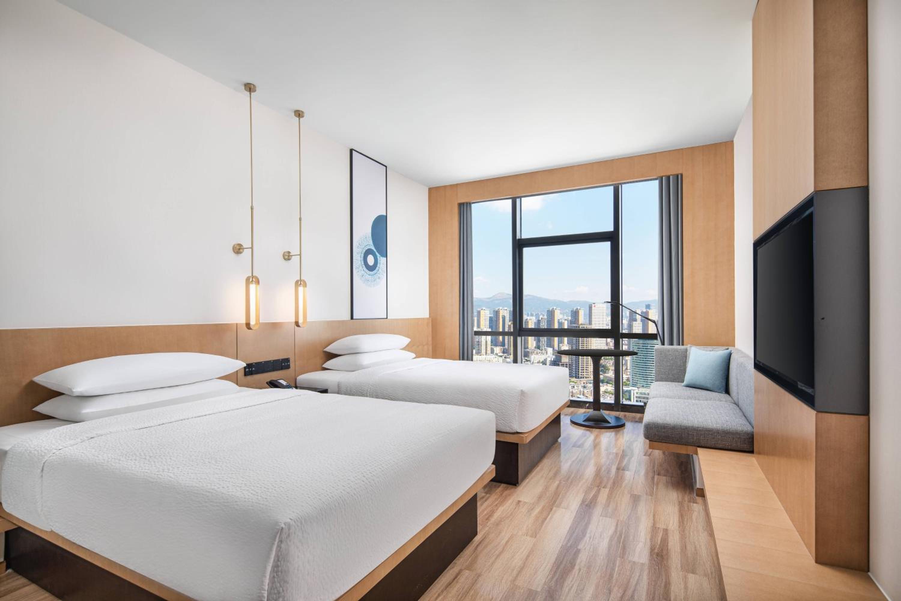 Standard Double Room with Two Double Beds and City View