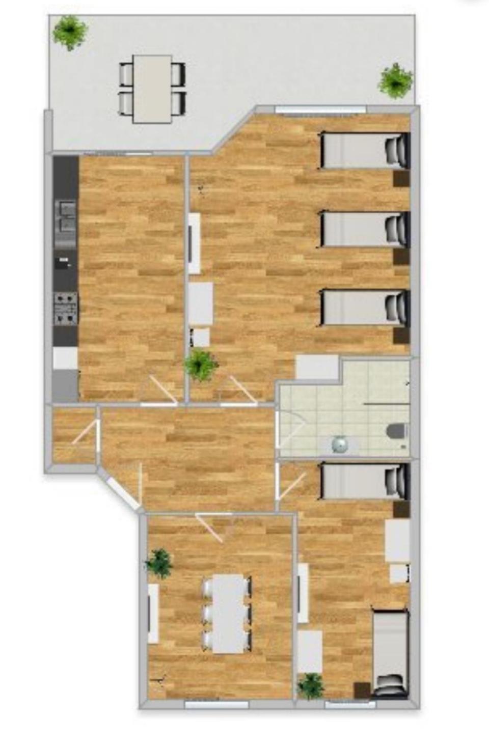 Three-Bedroom Apartment photo 2