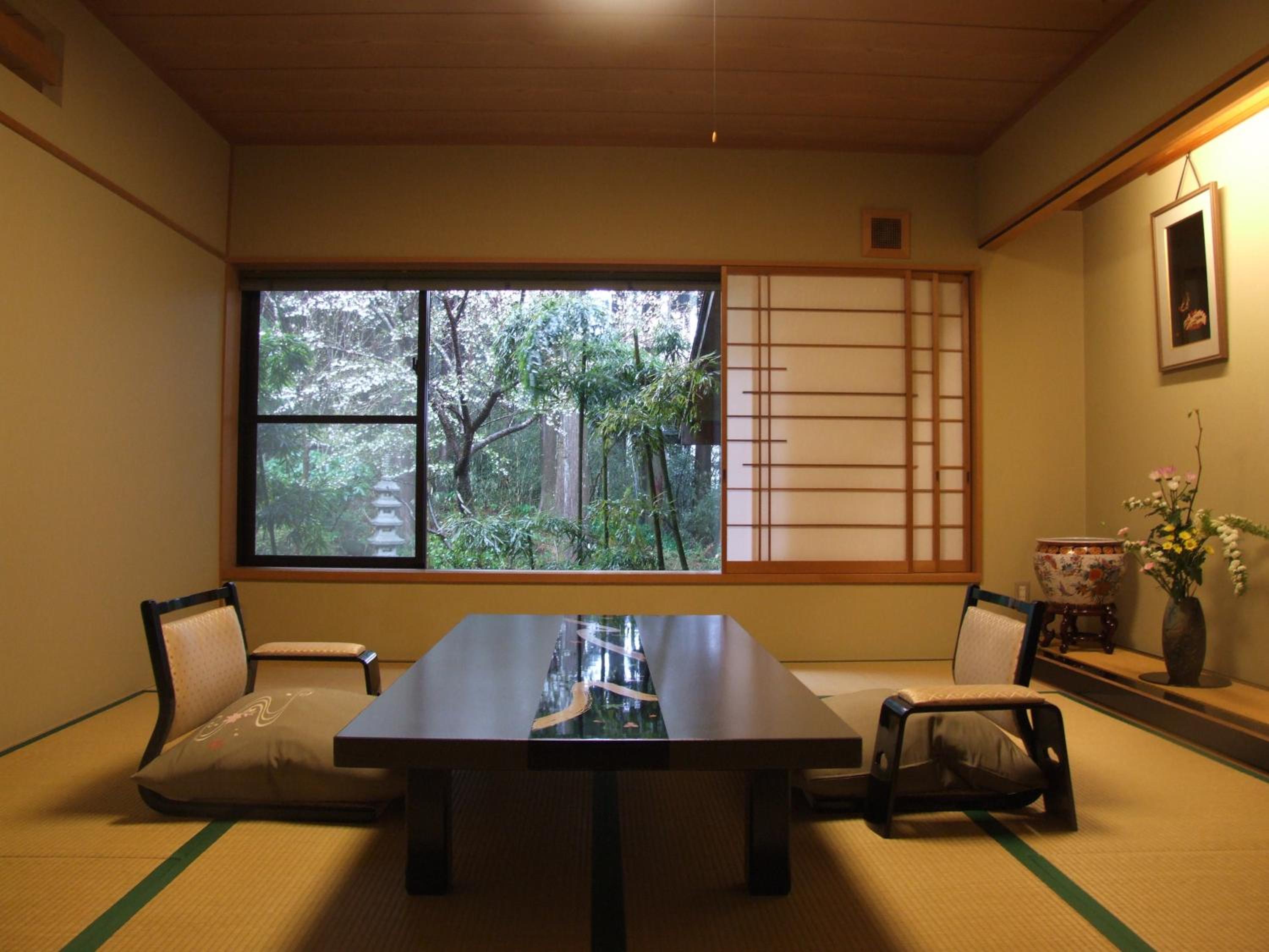 Room Selected at Check-In with Open-Air Bath