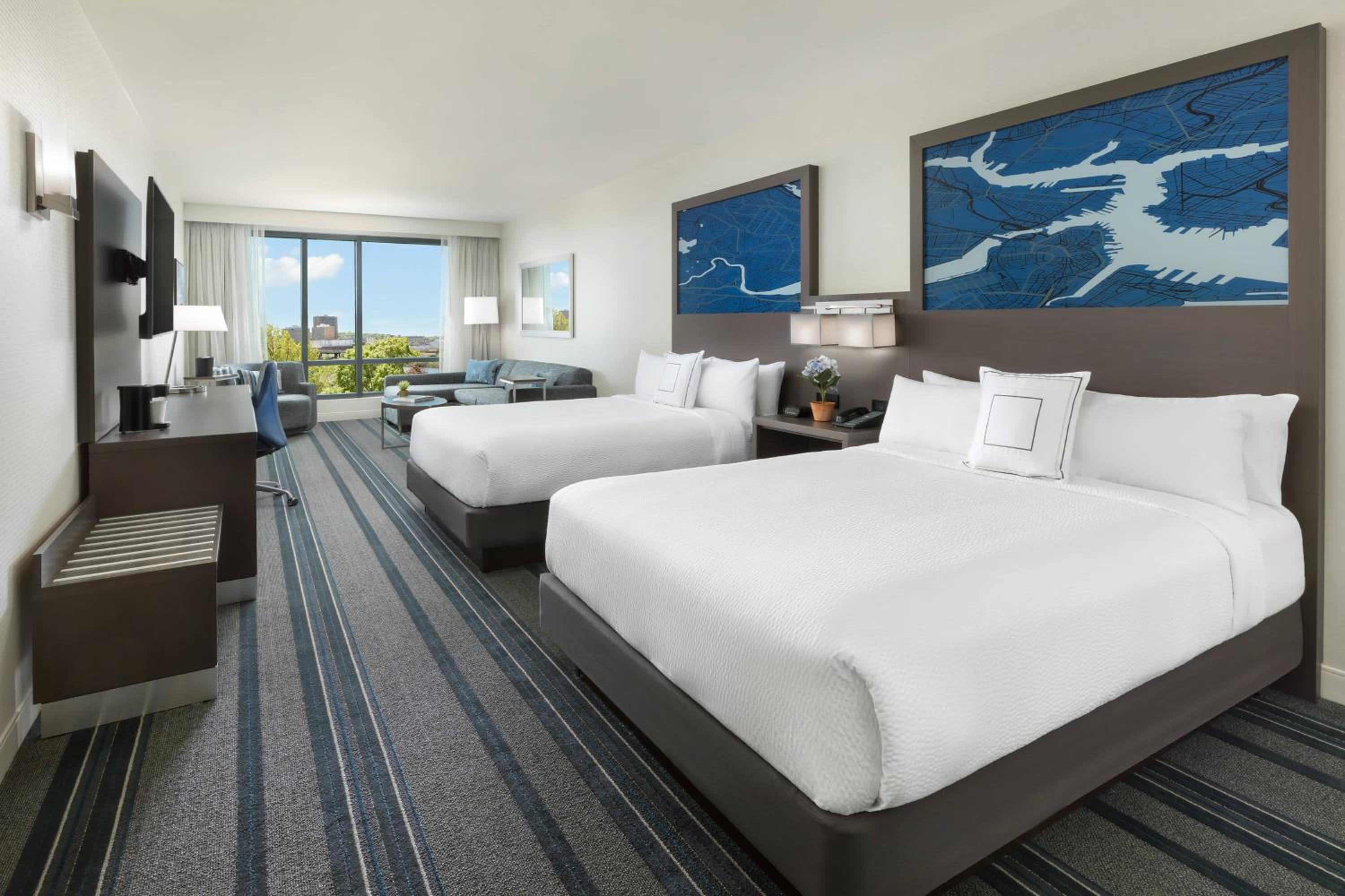 Executive Guest Room with Two Queen Beds and Sofa Bed