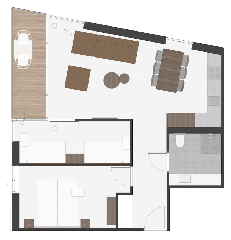 Deluxe Apartment with Two Bedrooms and Balcony - Photo 11