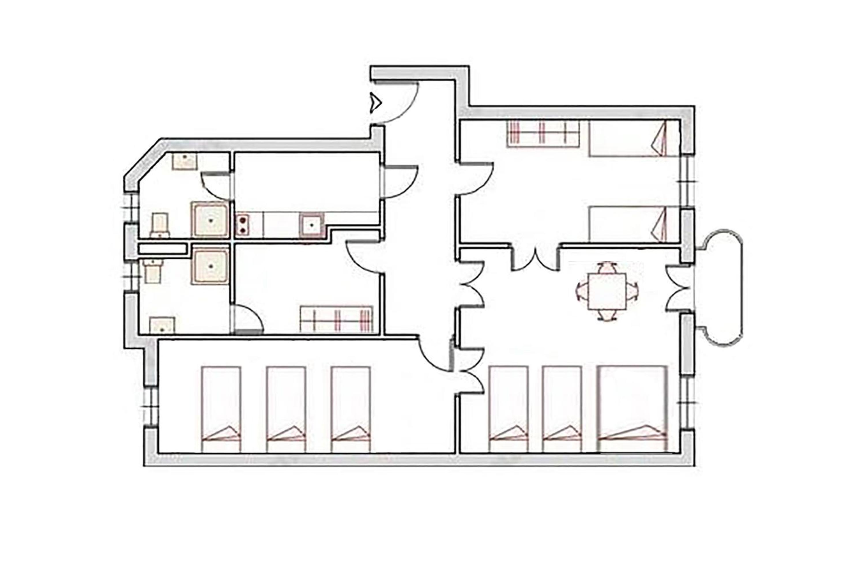Deluxe Three-Bedroom Apartment with 2 Bathrooms and Balcony  - Photo 12