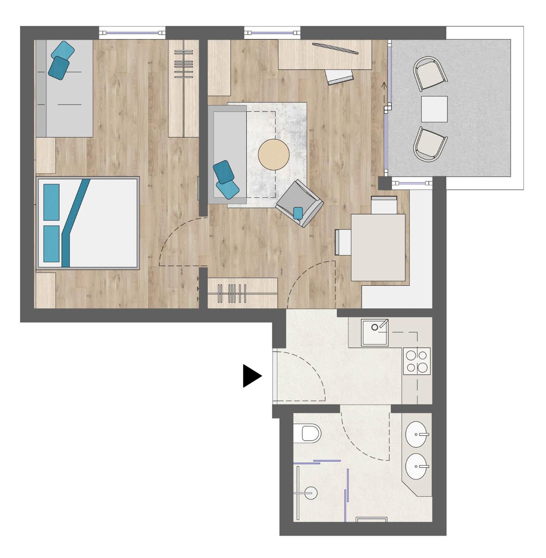 One-Bedroom Apartment photo 2