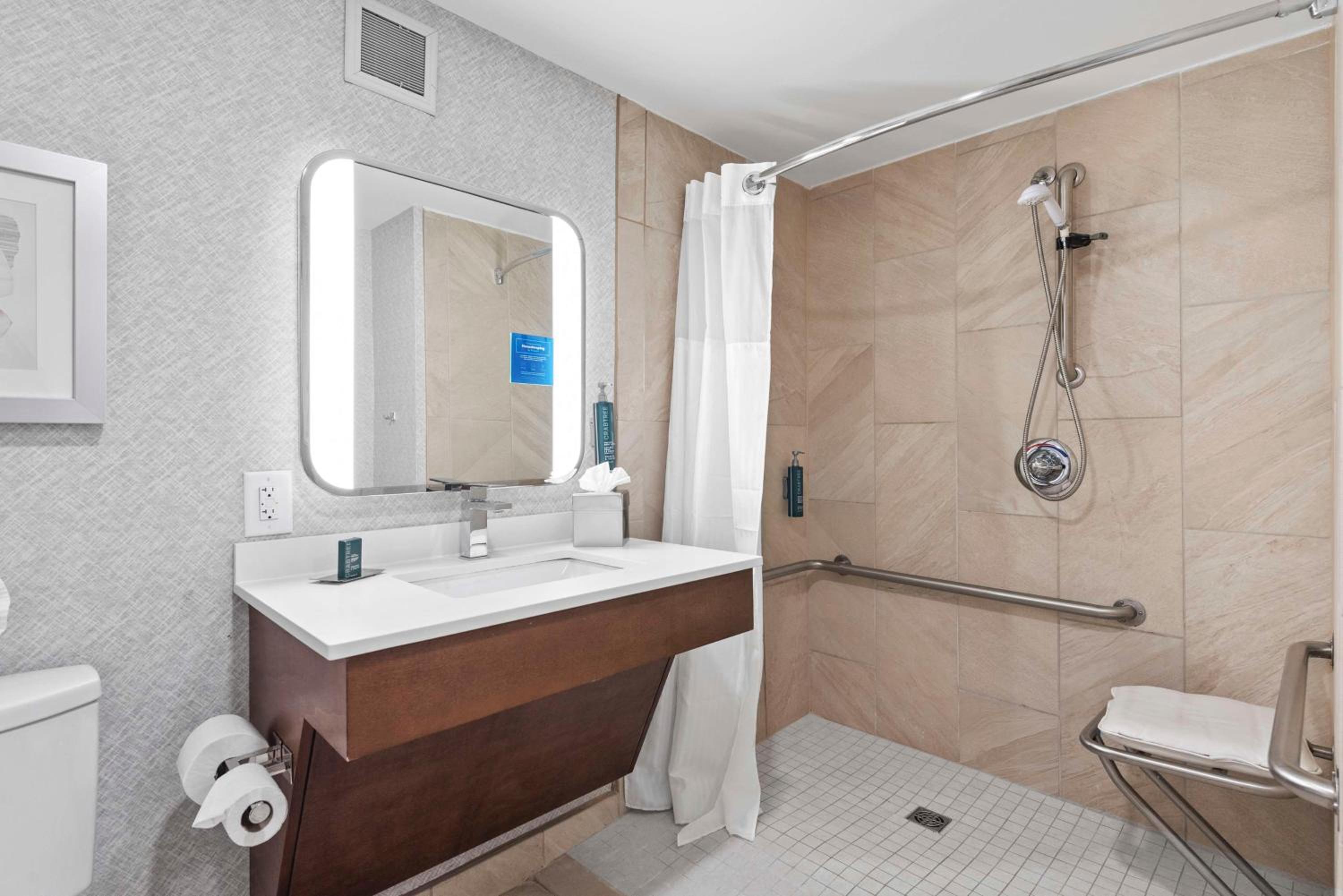 Room with Full Bed and Roll-In Shower - Mobility Accessible - Non-Smoking - Photo 3