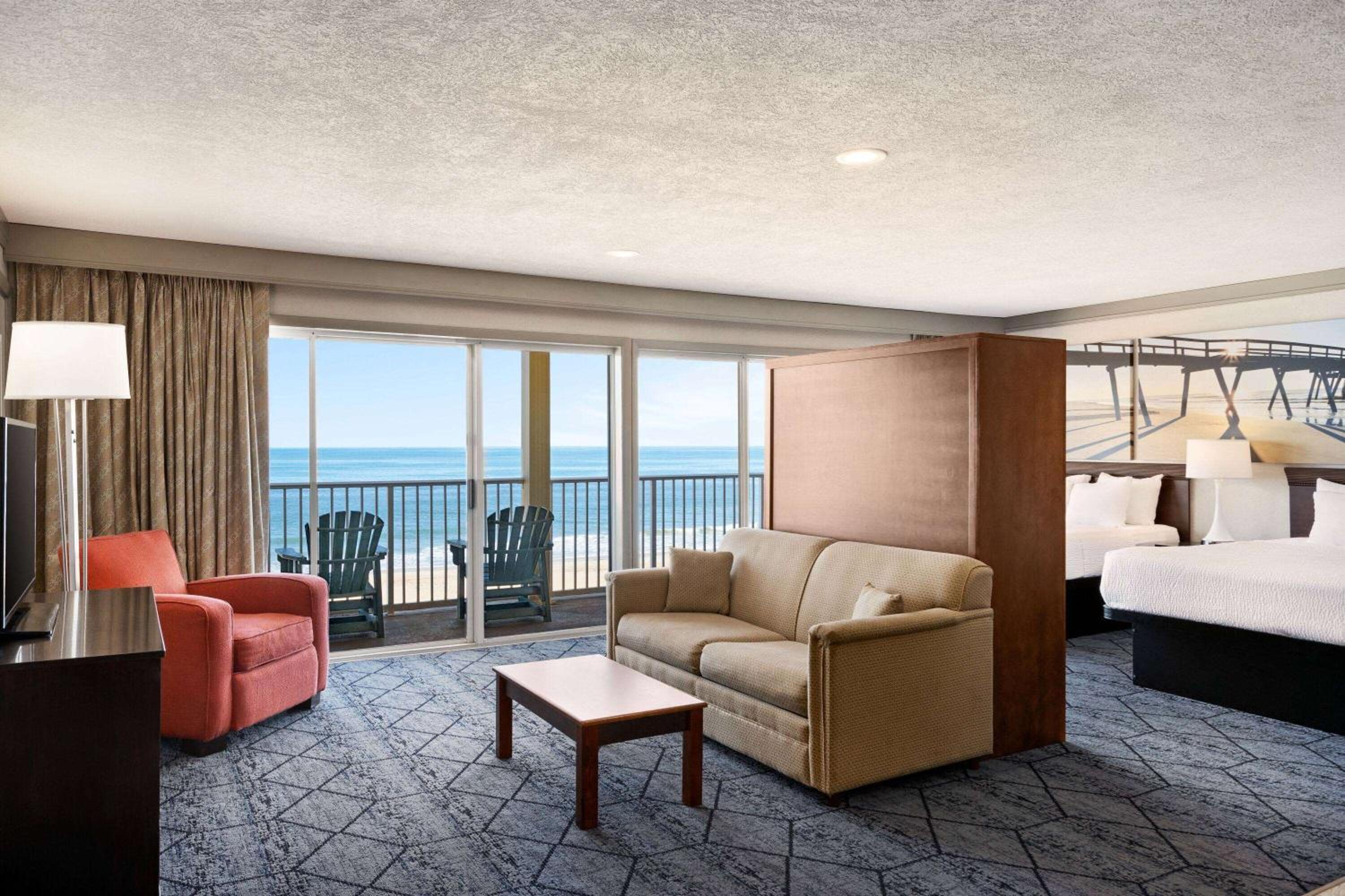 Oceanfront Studio with Two Queen Beds - Non-Smoking photo 1